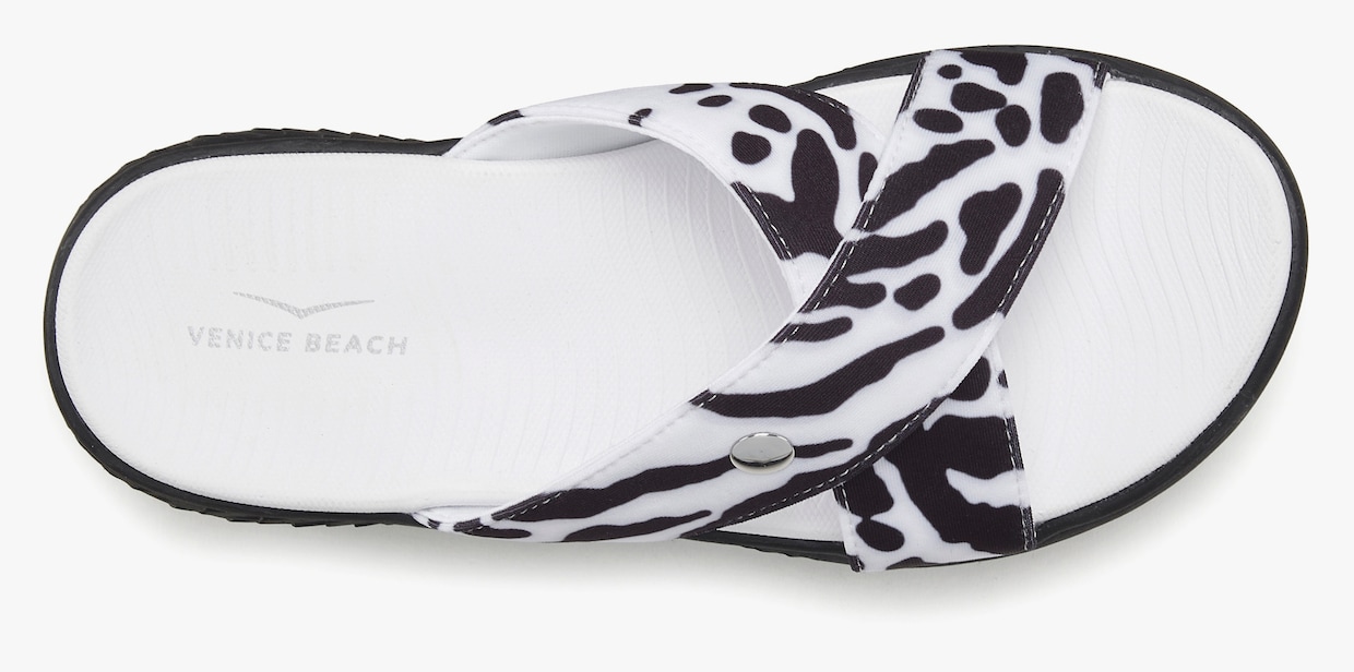 Venice Beach Badepantolette - schwarz/weiss