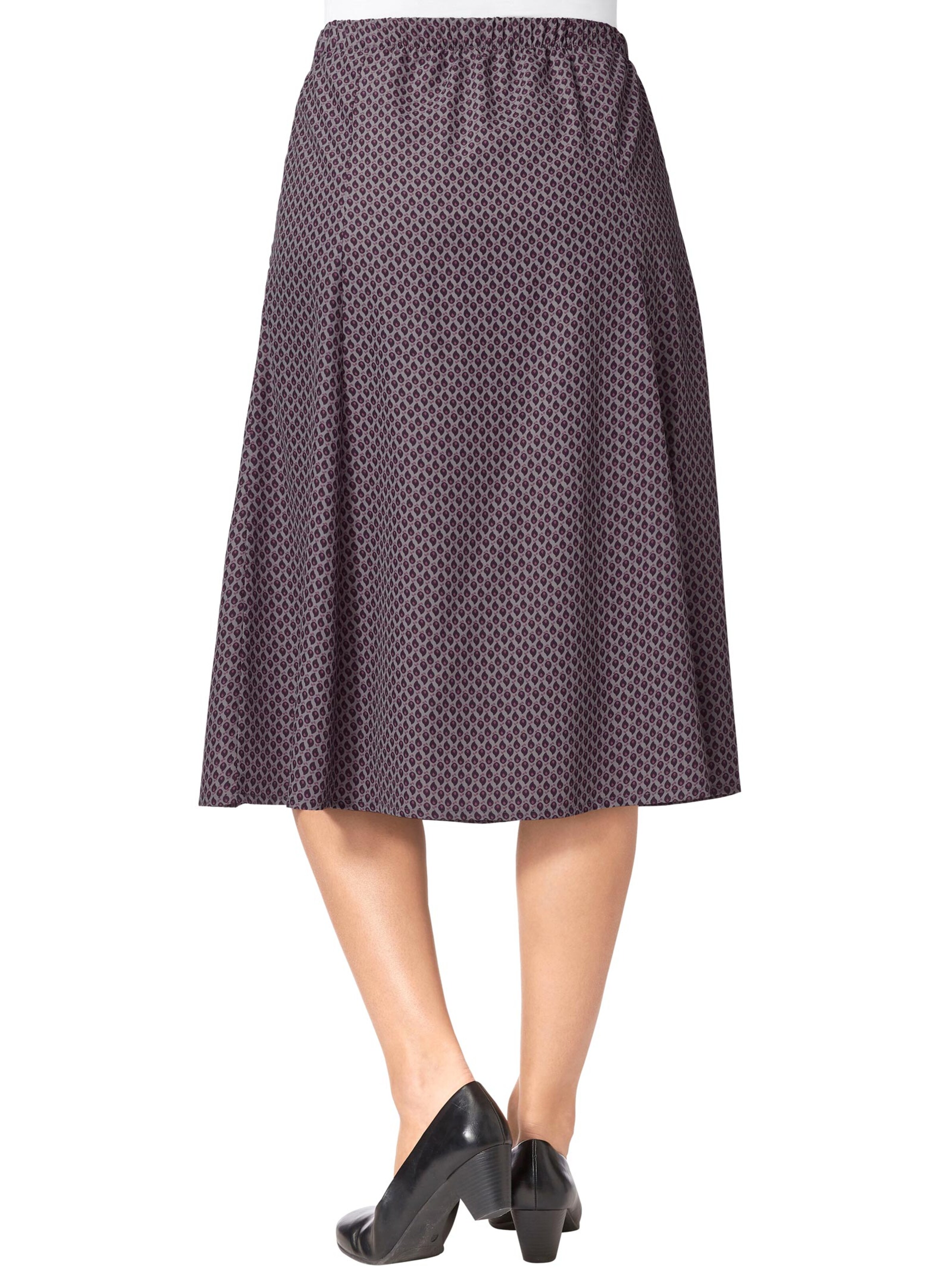 Rock - pflaume-grau-bedruckt