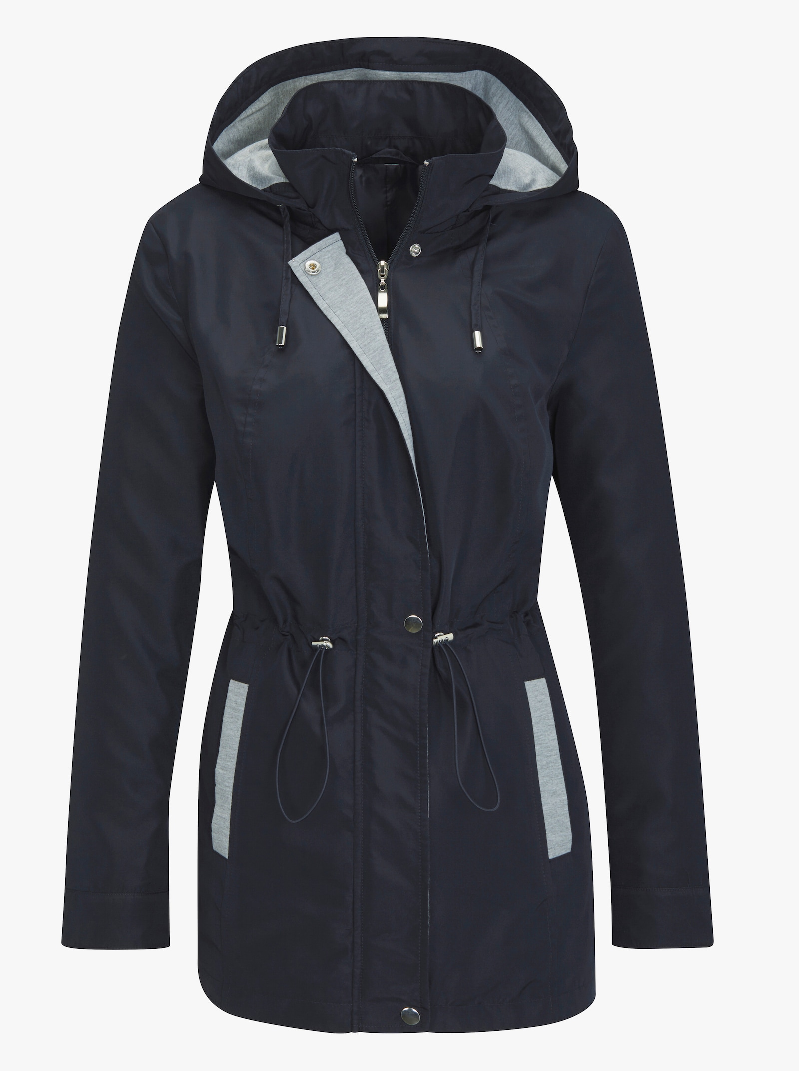 Freizeitjacke mit Tunnelzug in der Taille - marine