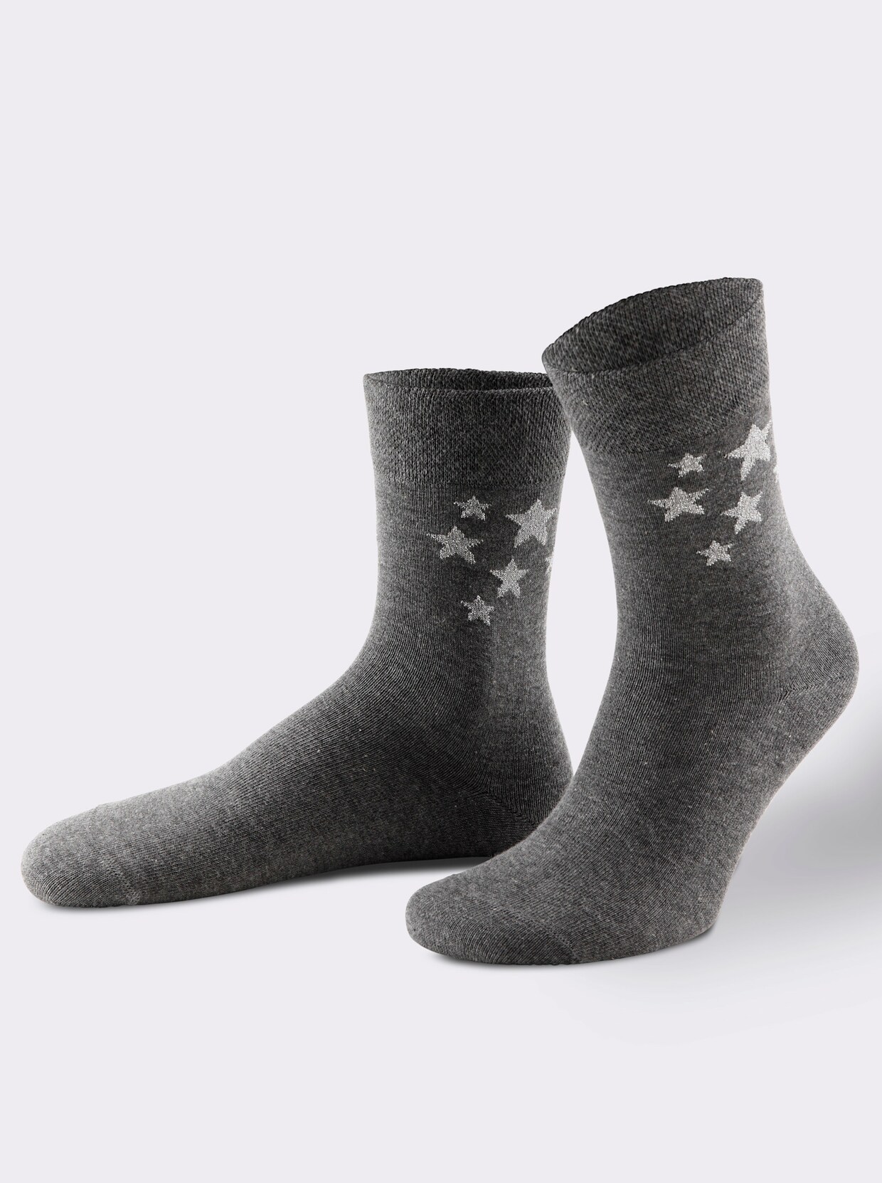 wäschepur Damen-Socken - anthrazit-silberfarben