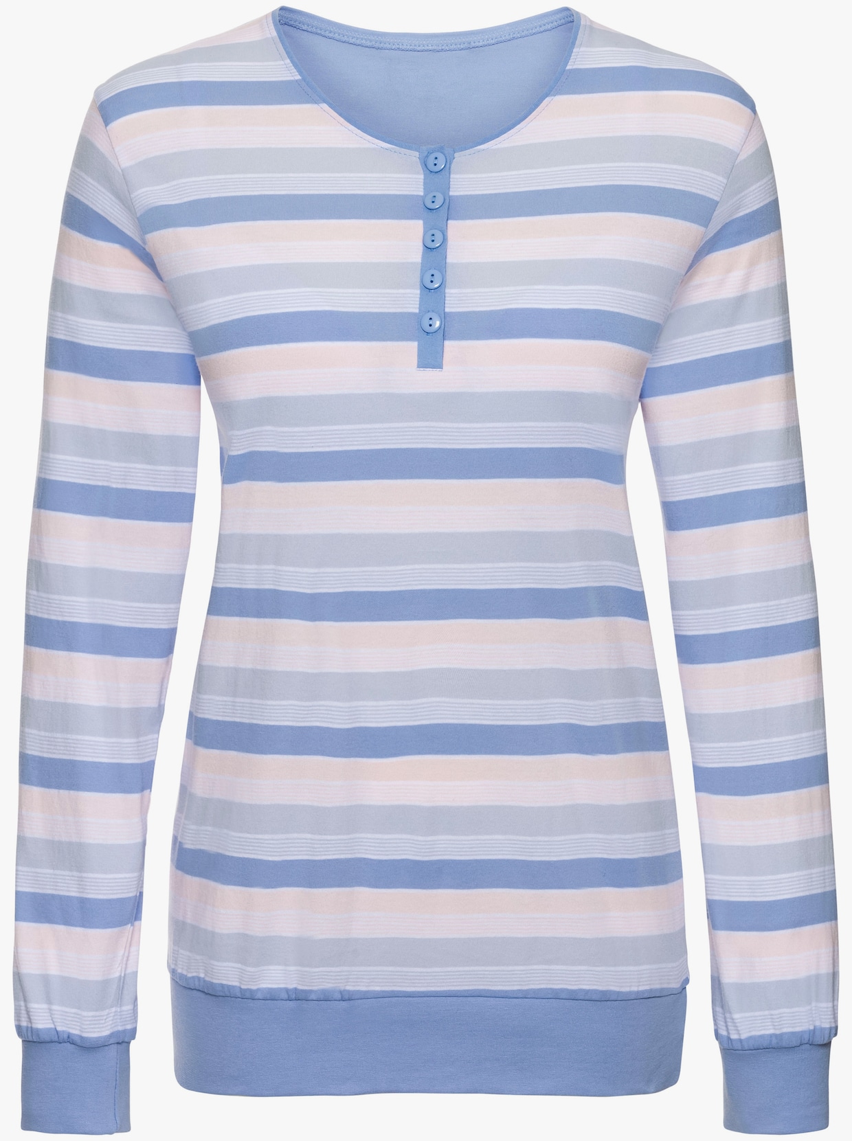Normann Schlafanzug - bleu-geringelt