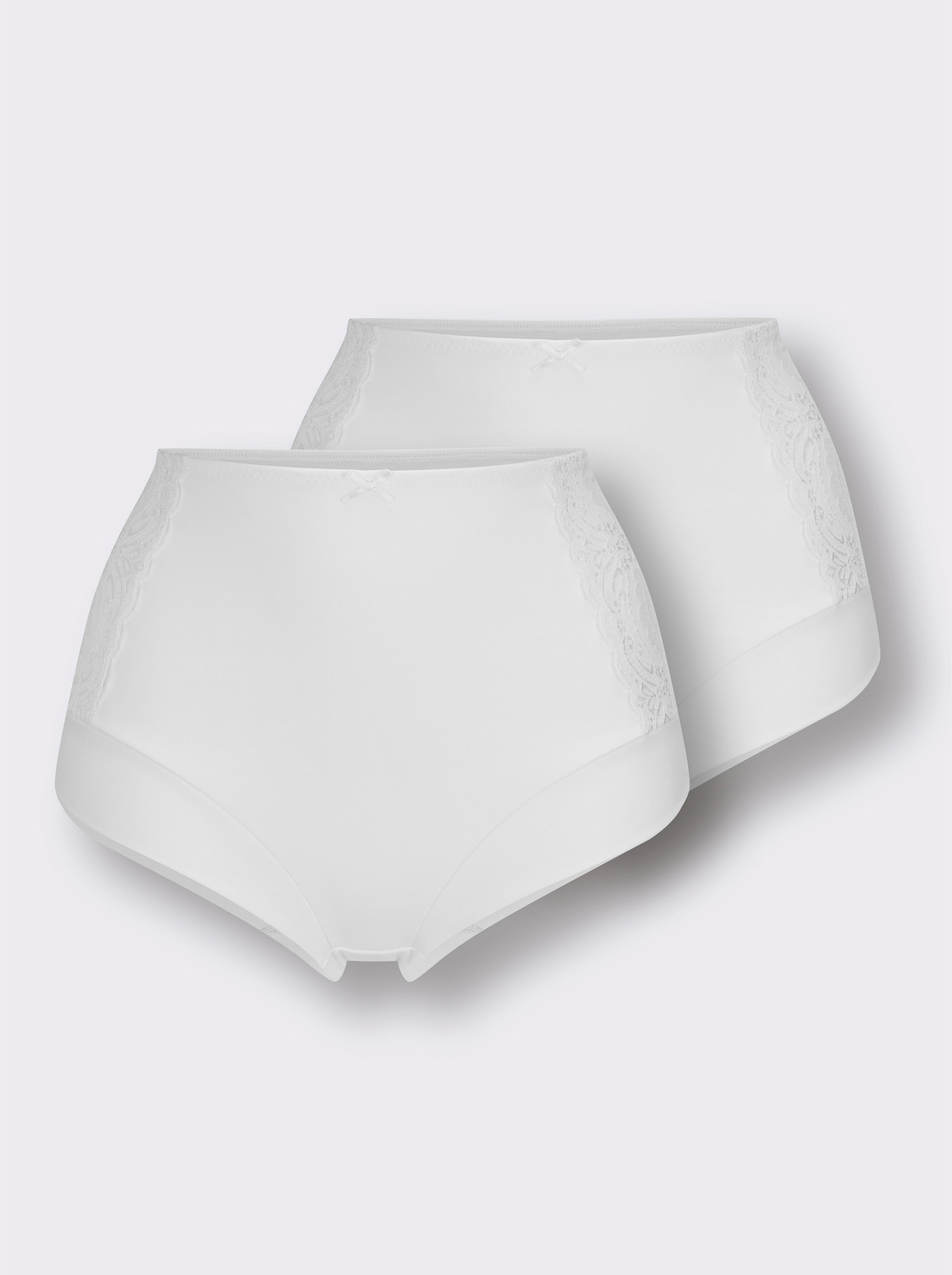 wäschepur Formslip mit seitlicher Spitze - weiss