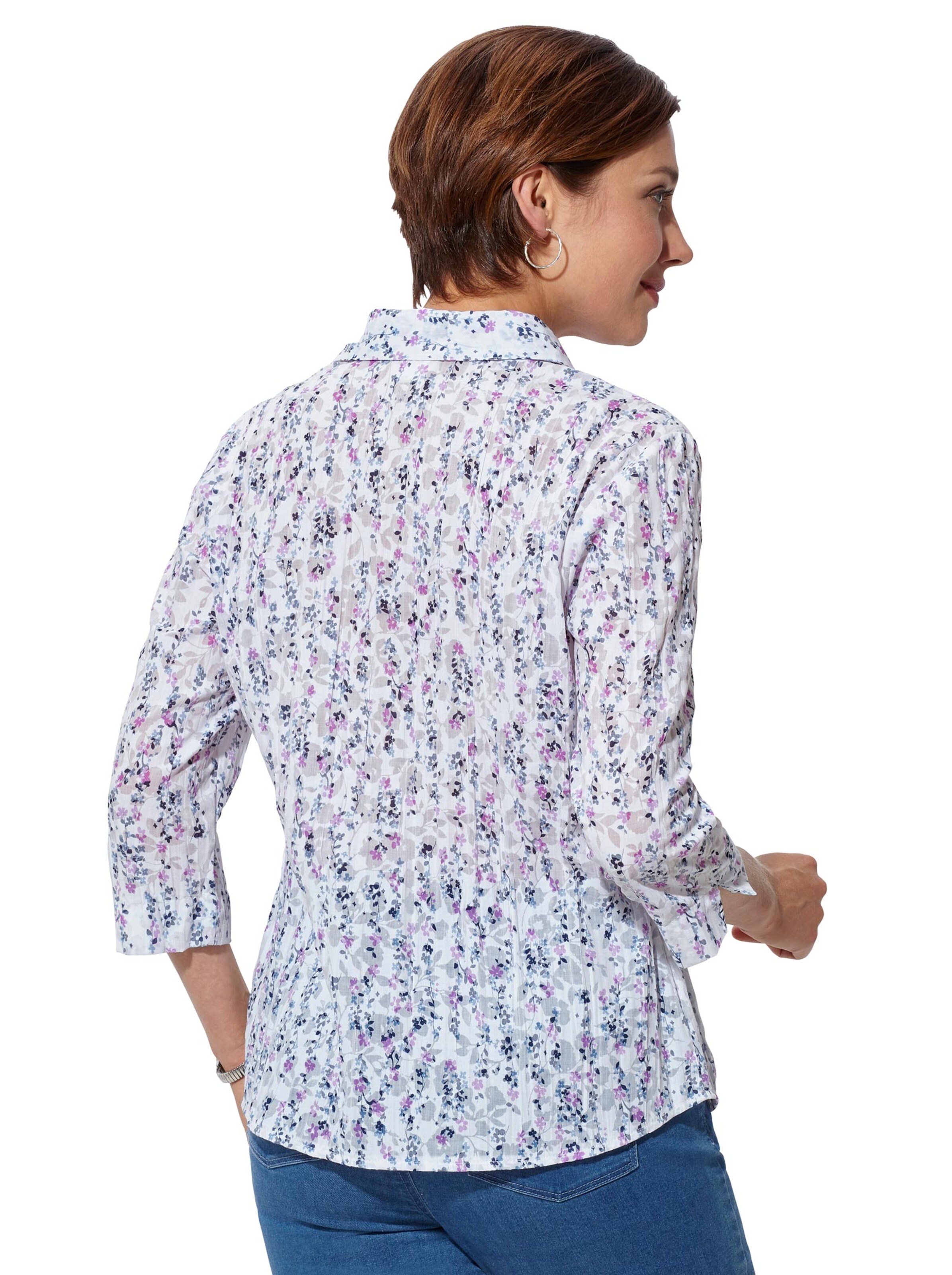 Bluse - flieder-gemustert