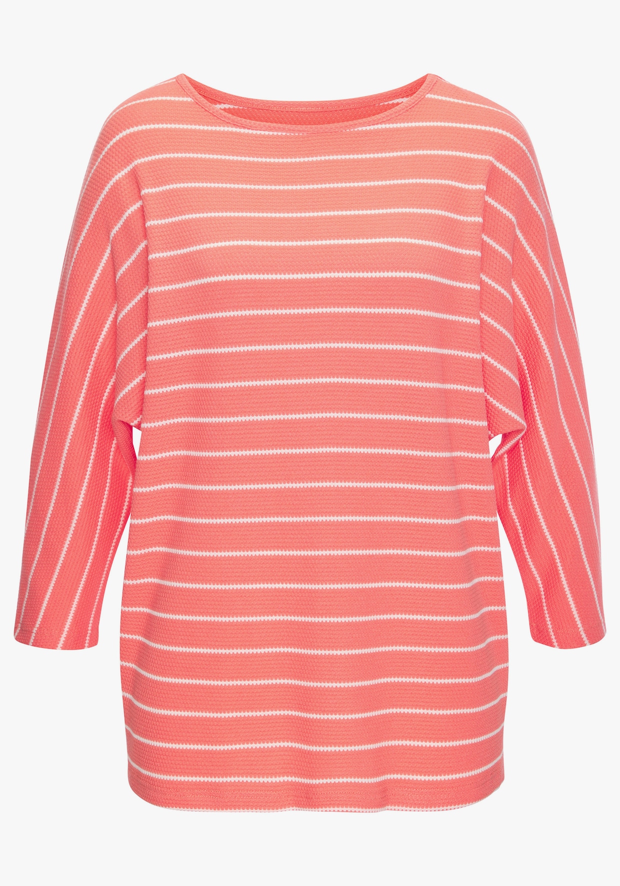 Vivance Shirt met 3/4-mouw - abrikoos, wit