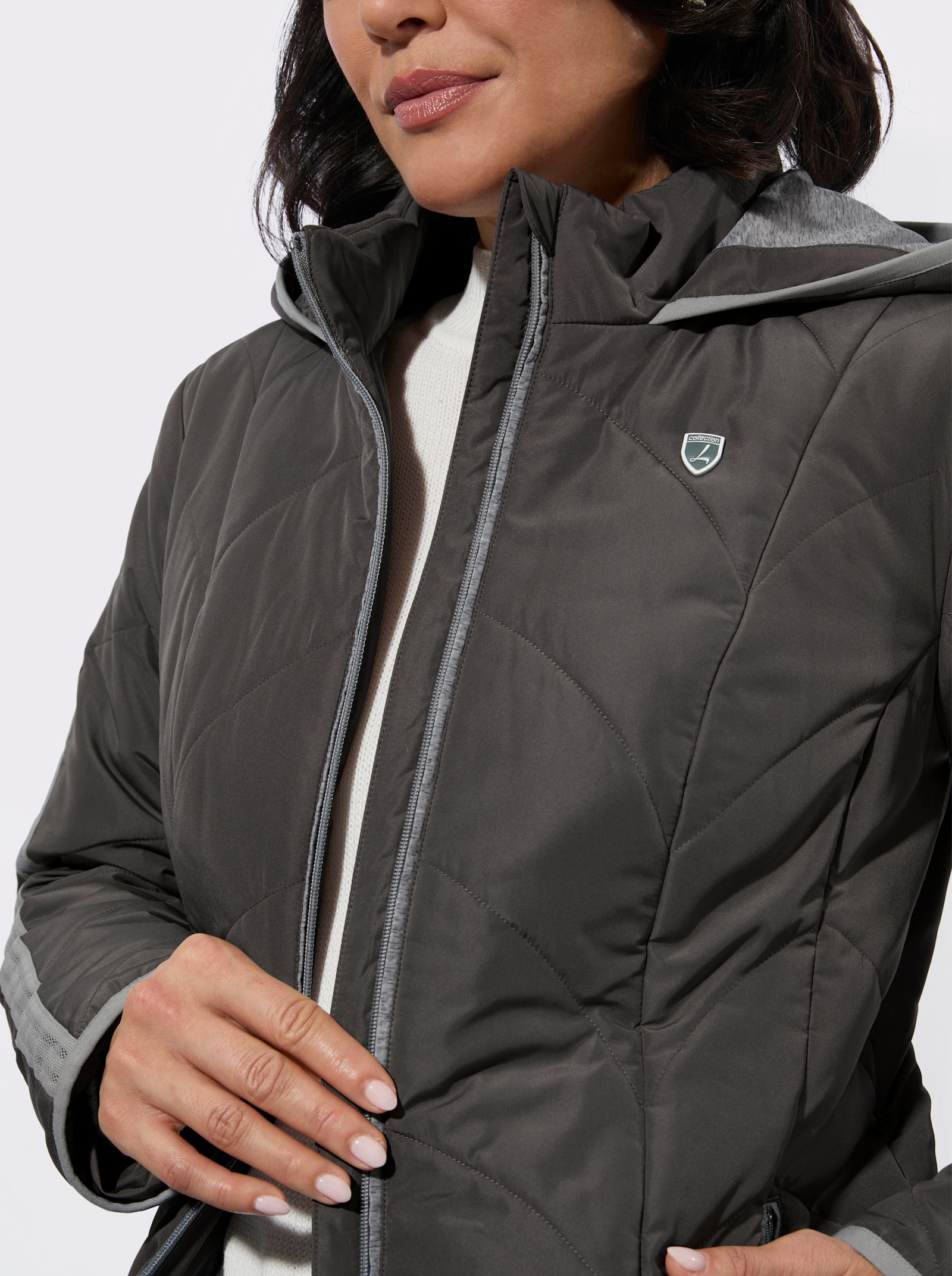 Steppjacke mit Innentasche - graphit