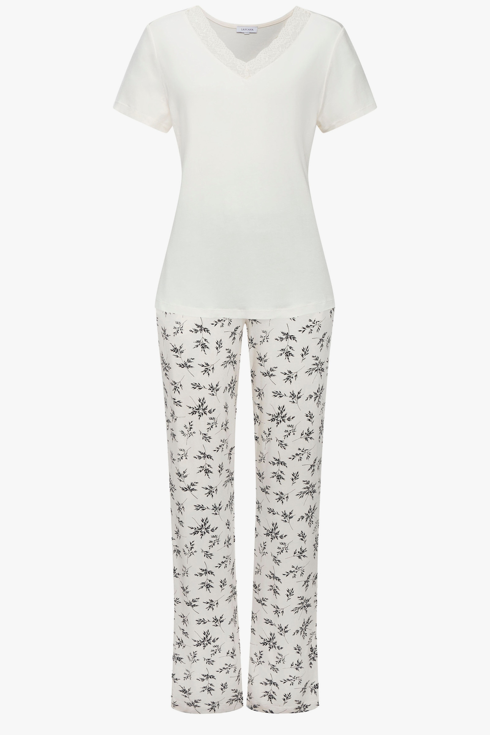 Vivance Dreams Pyjama - creme/creme-geblümt