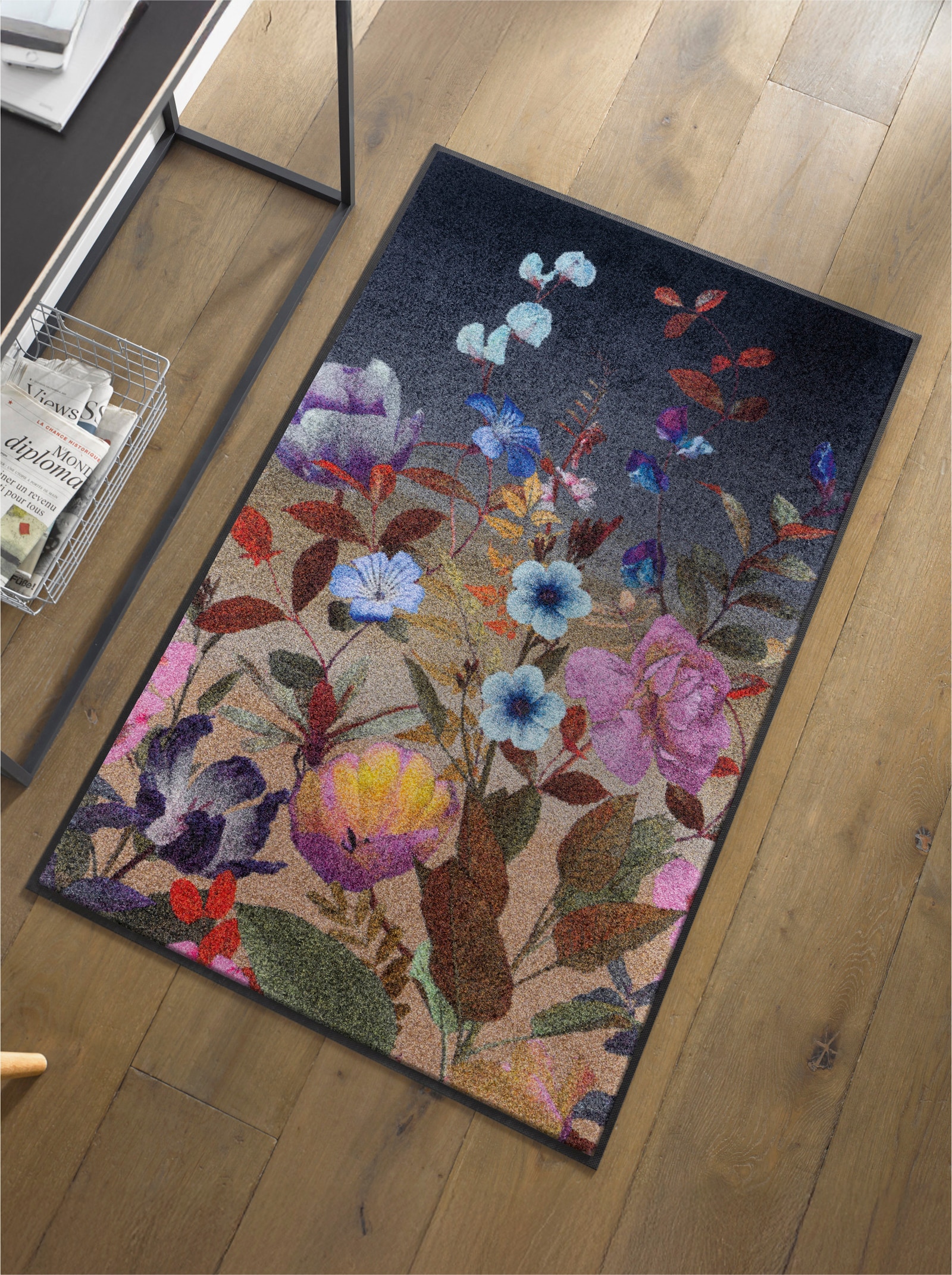 wash+dry by Kleen-Tex Fußmatte - blau-beige-bedruckt