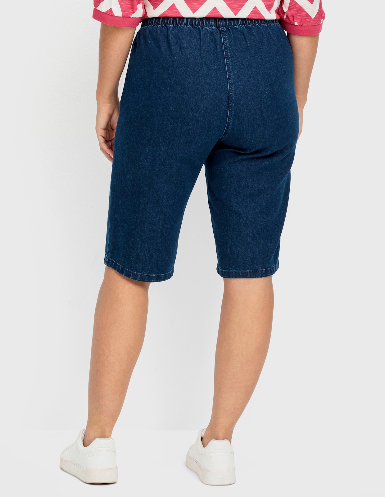 sheego Jeansbermuda - dark blue denim