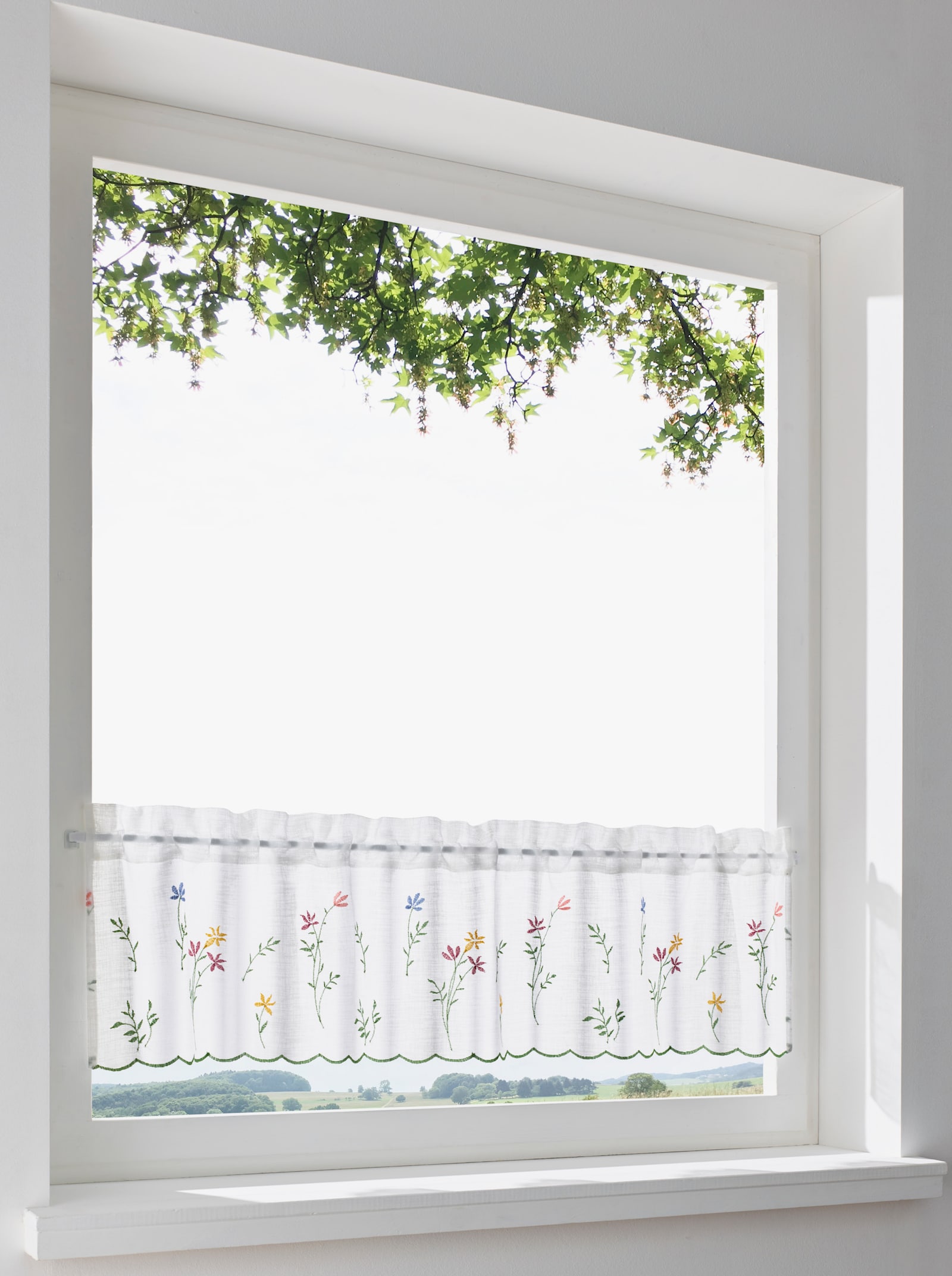 heine home Scheibengardine - weiß-bunt