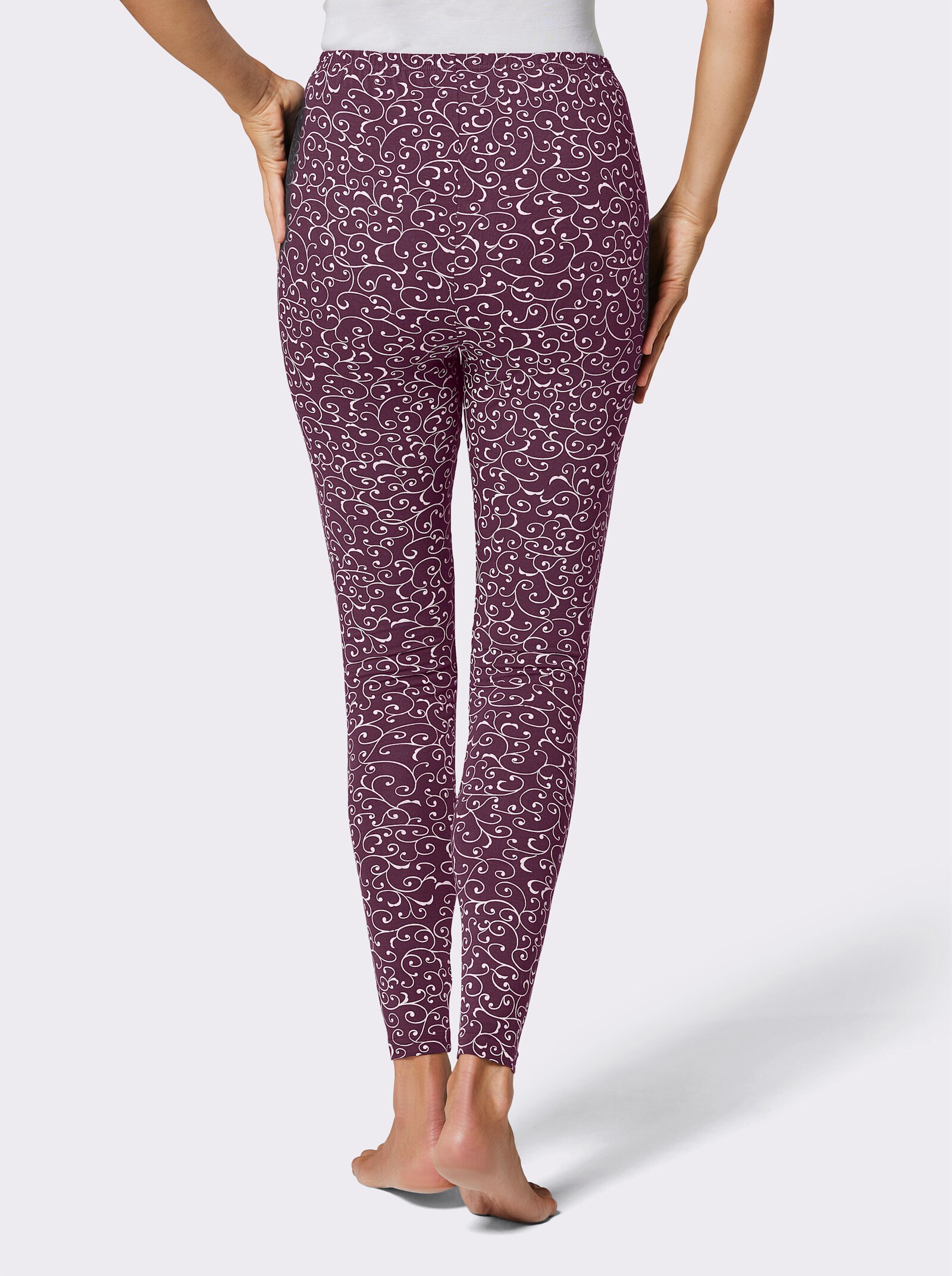 Legging met comfortband - bordeaux