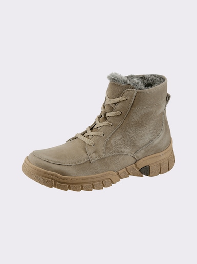 Waldläufer Stiefelette mit wärmendem Futter - schlamm