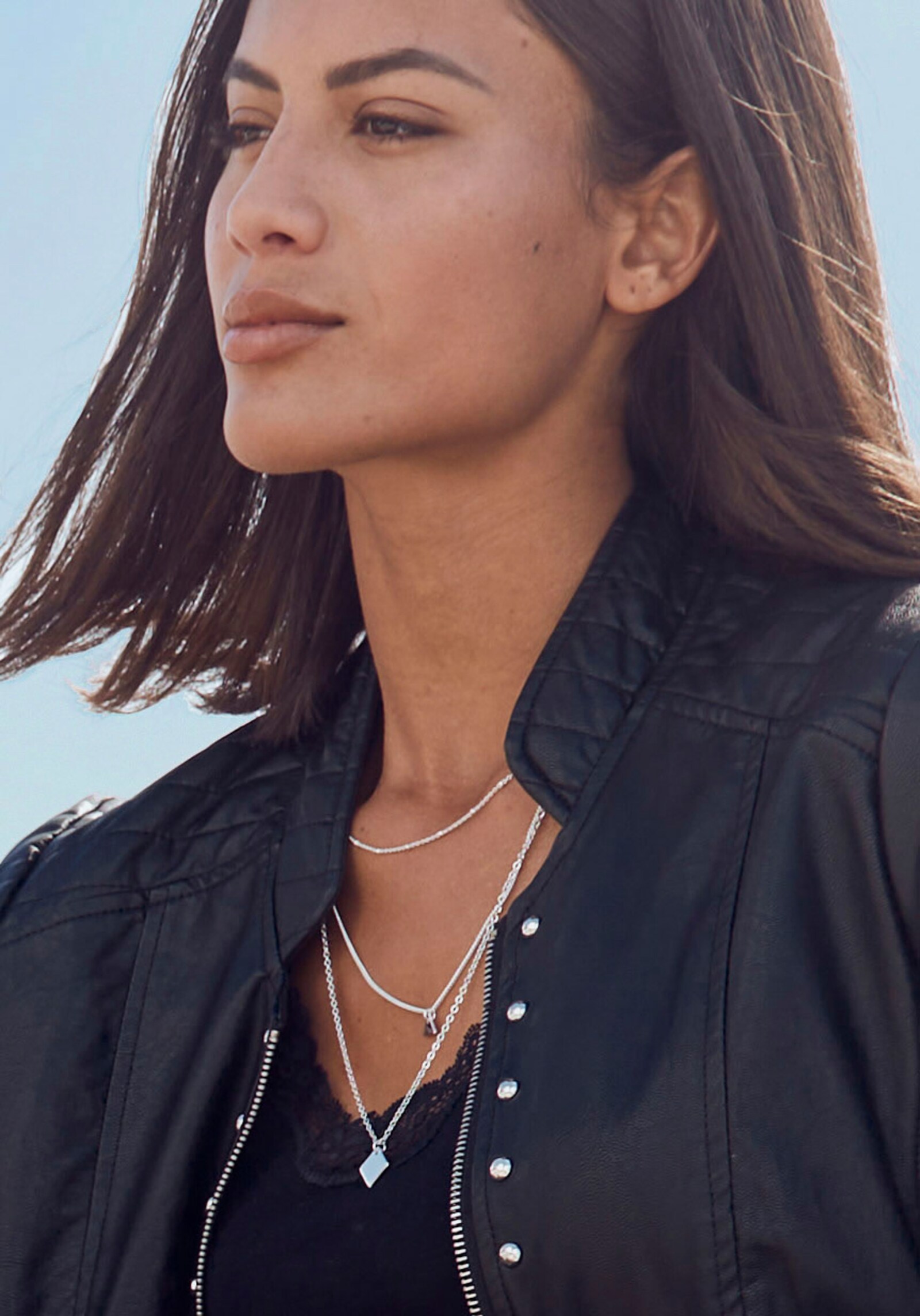 LASCANA Kette mit Anhänger - silberfarben