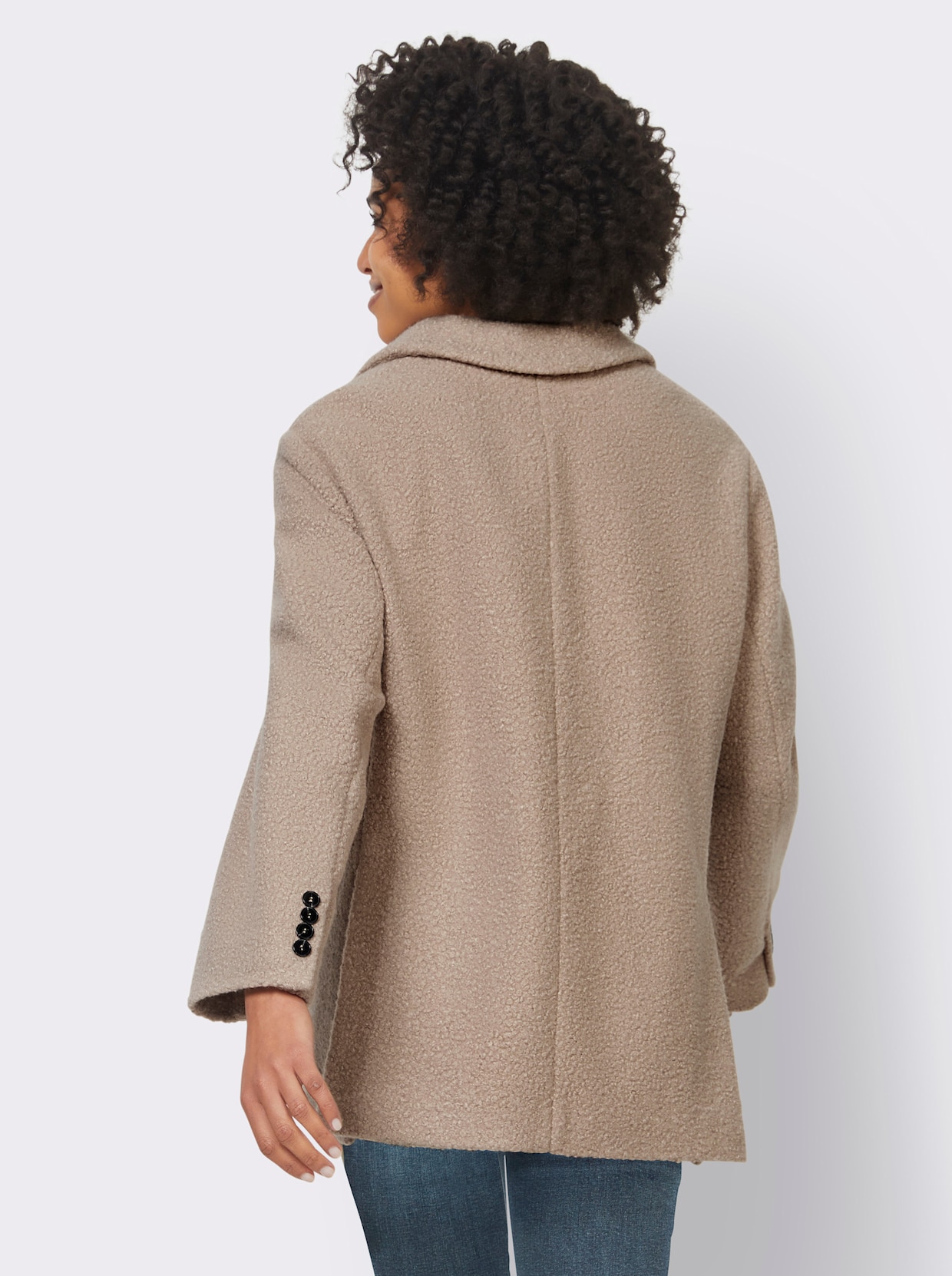 heine Blazer bouclé - sésame-écru chiné