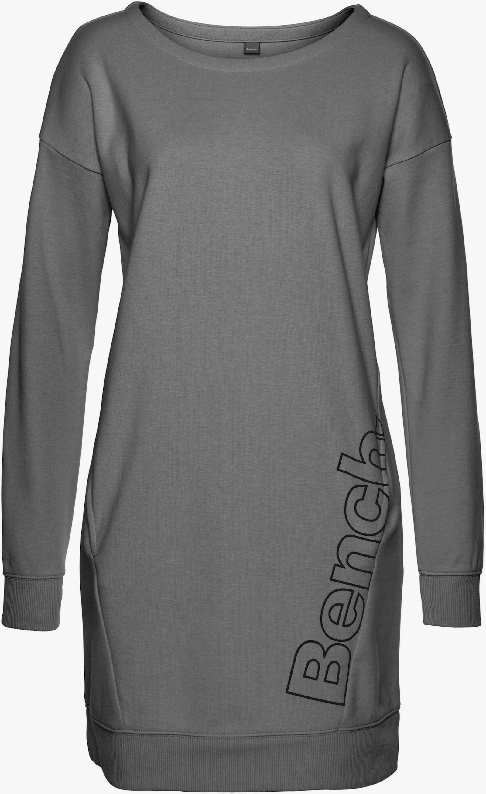 Bench. Loungewear Sweatkleid - anthrazit-schwarz