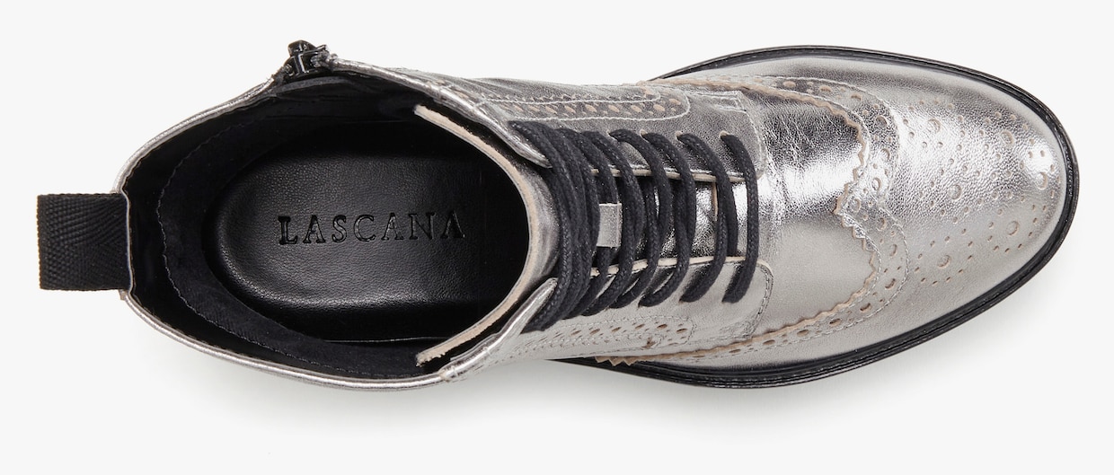 LASCANA Veterboots - Zilverkleur