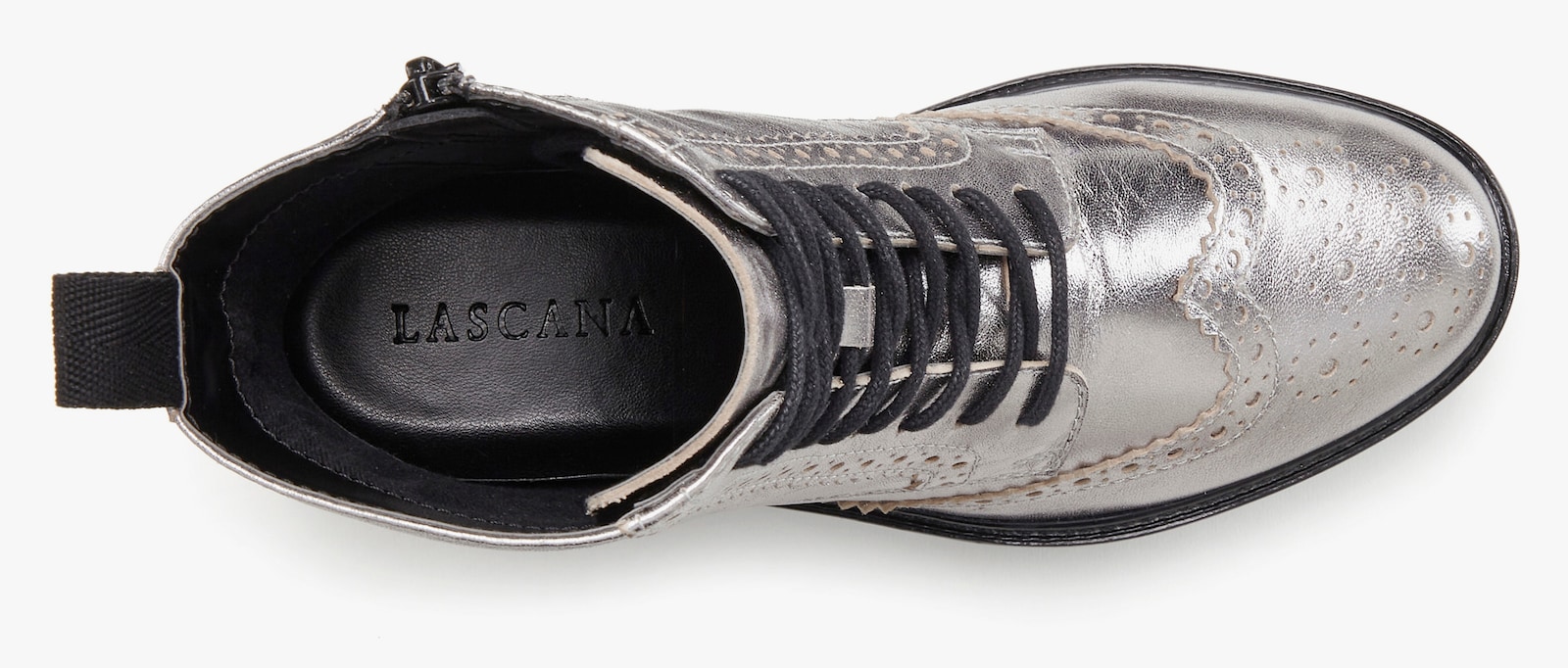 LASCANA Schnürboots - silberfarben