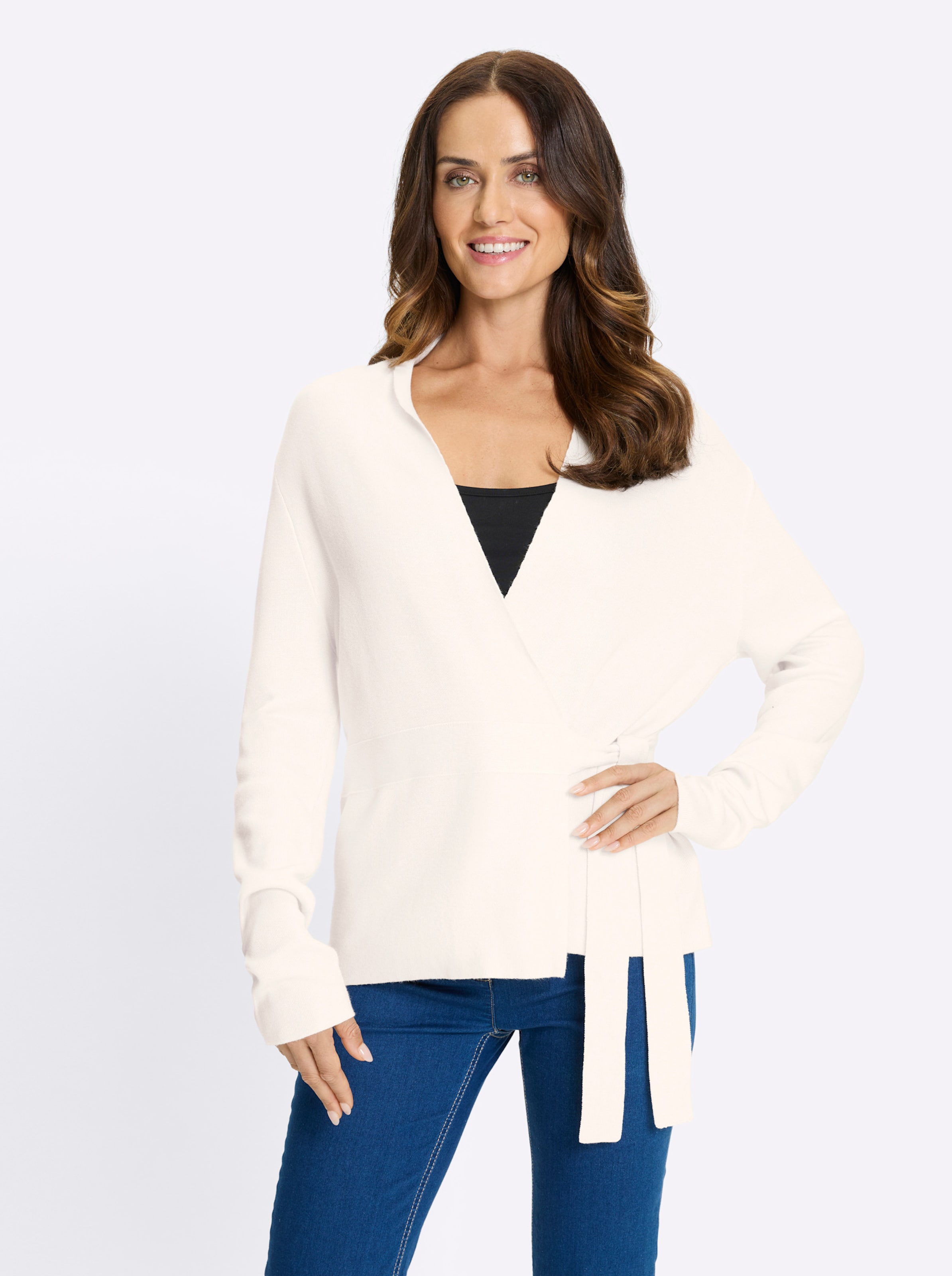 Wickelstrickjacke