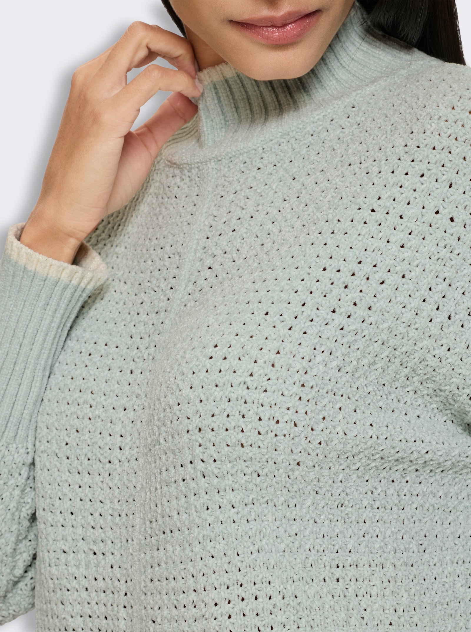 heine Rollkragenpullover aus Chenille - zartmint