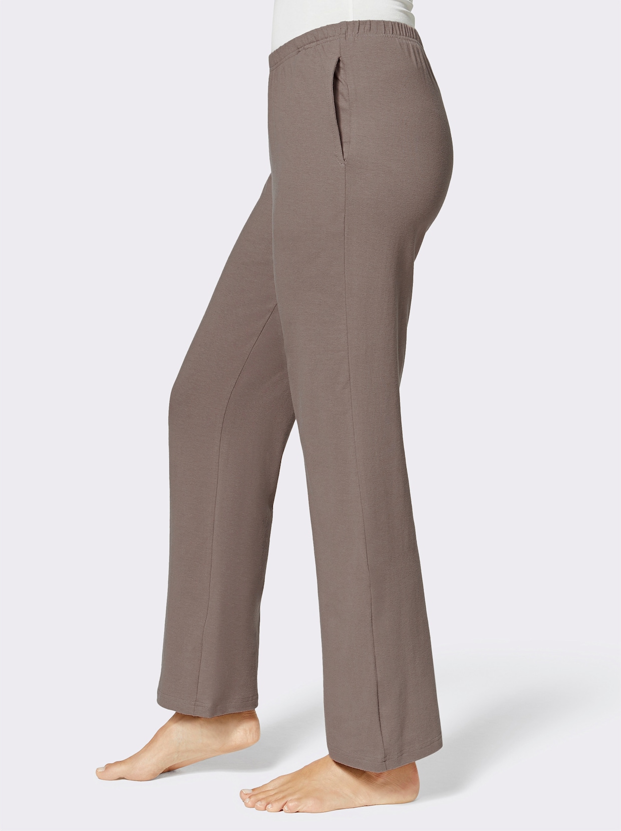 feel good Broek - aquapetrol + donkertaupe