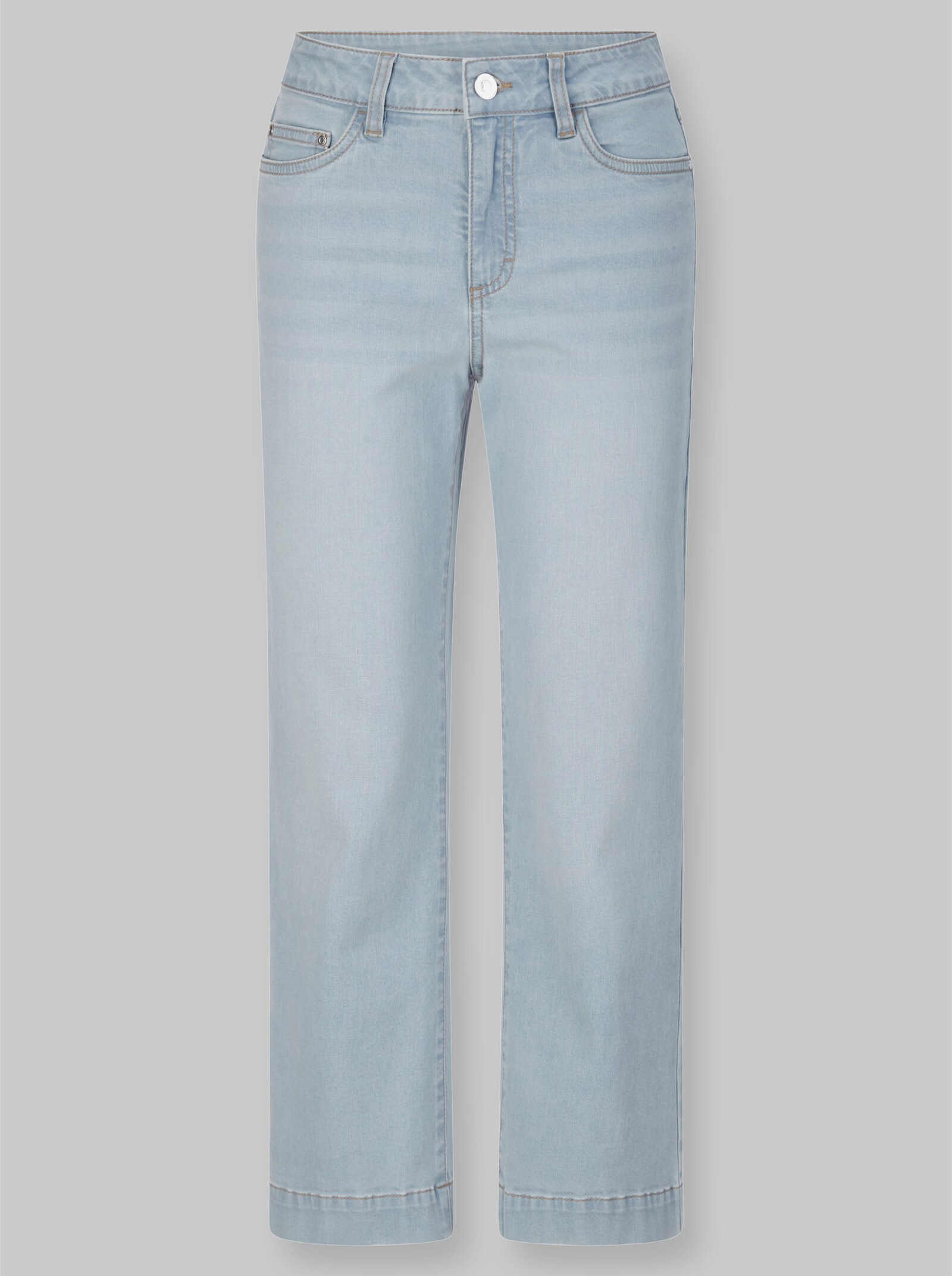heine 5-Pocket-Jeans mit weitem Bein - blue-bleached