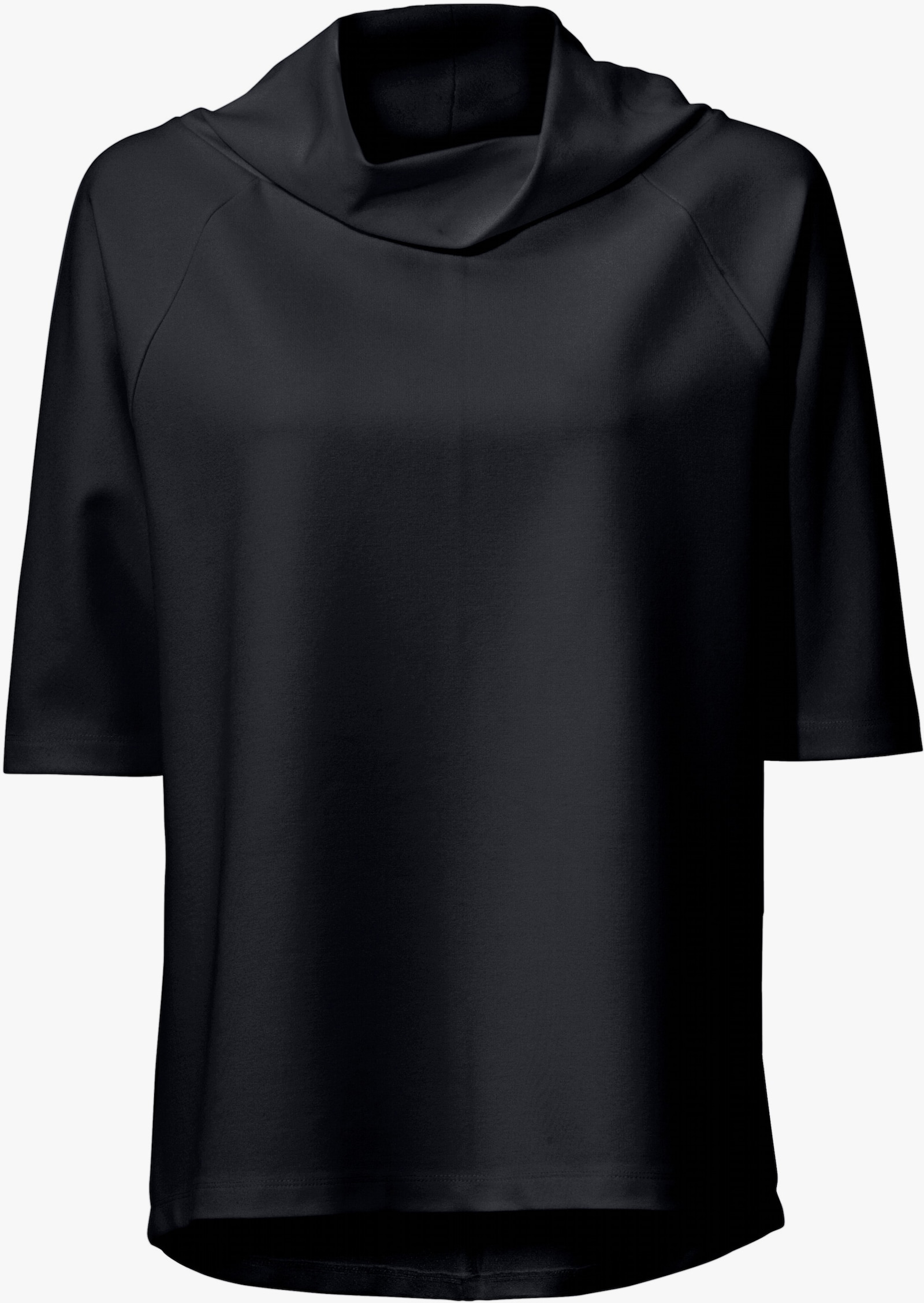 heine 3/4-Arm-Shirt mit längerem Rücken - schwarz