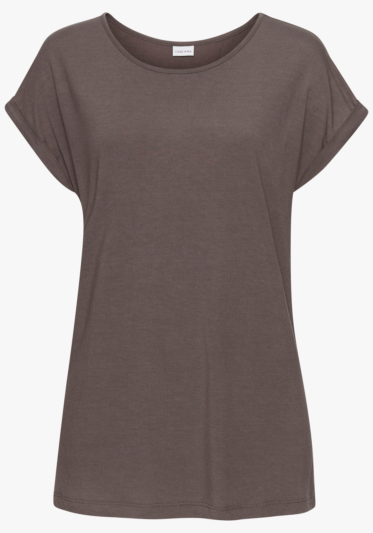 LASCANA Shirt met korte mouwen - taupe