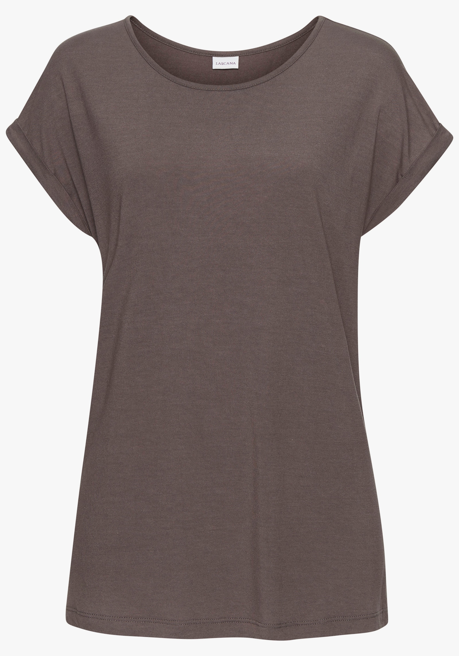 LASCANA Kurzarmshirt - taupe