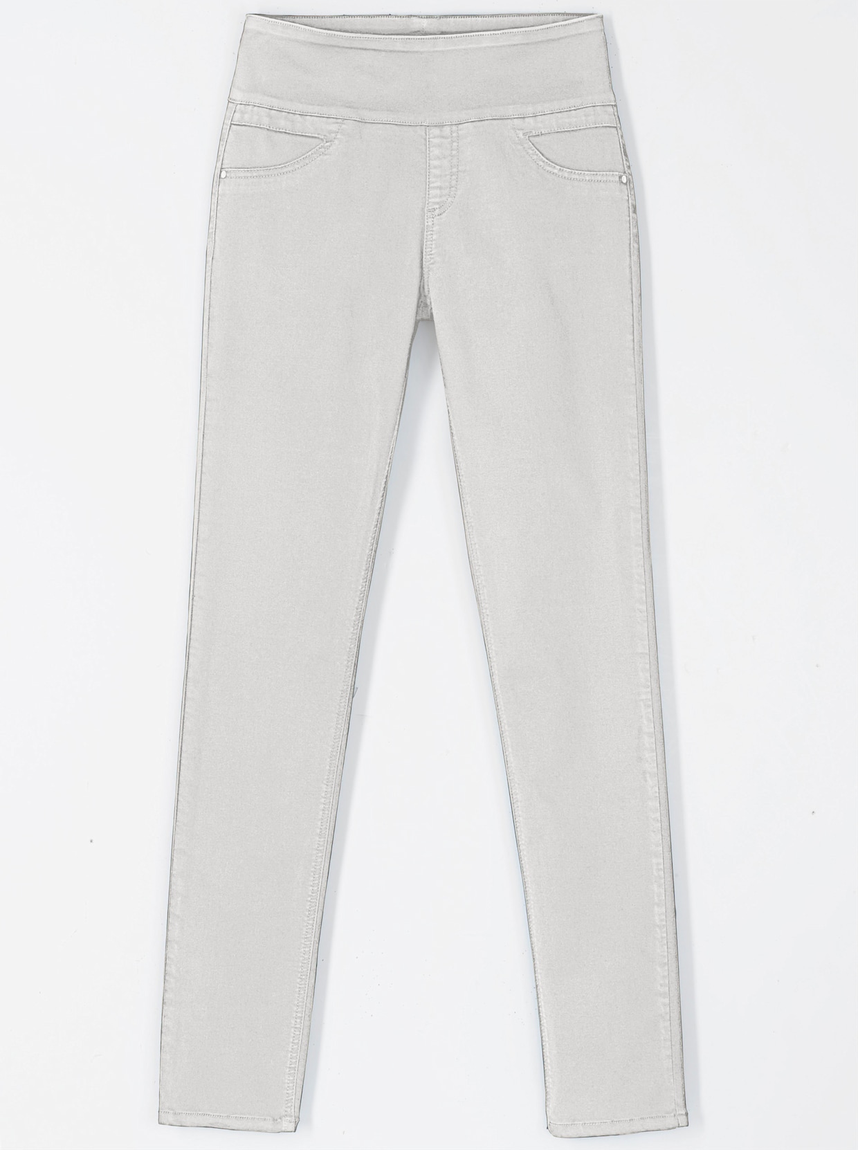 Comfortbroek met hoge comfortband - wit