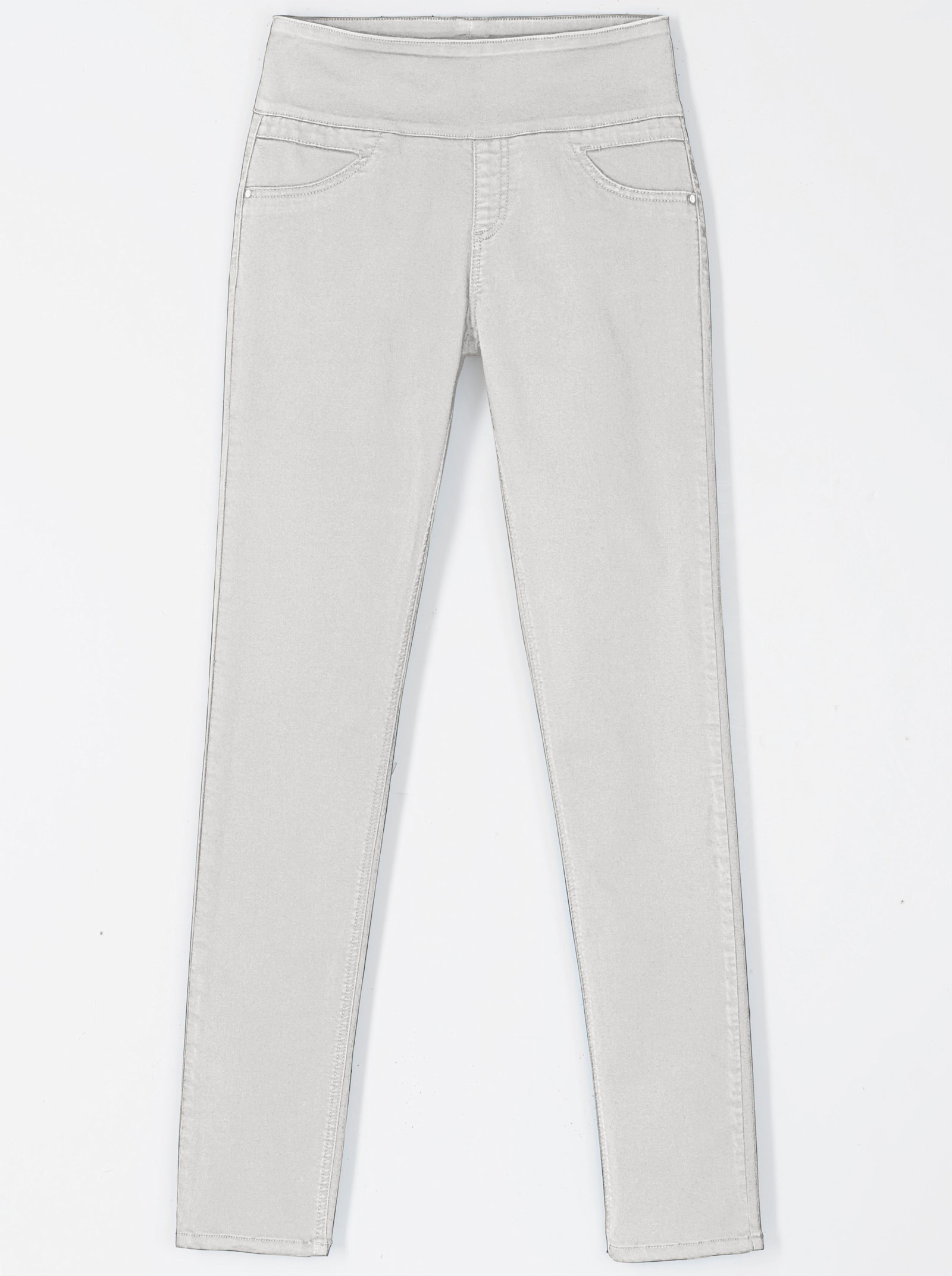 Comfortbroek met hoge comfortband - wit