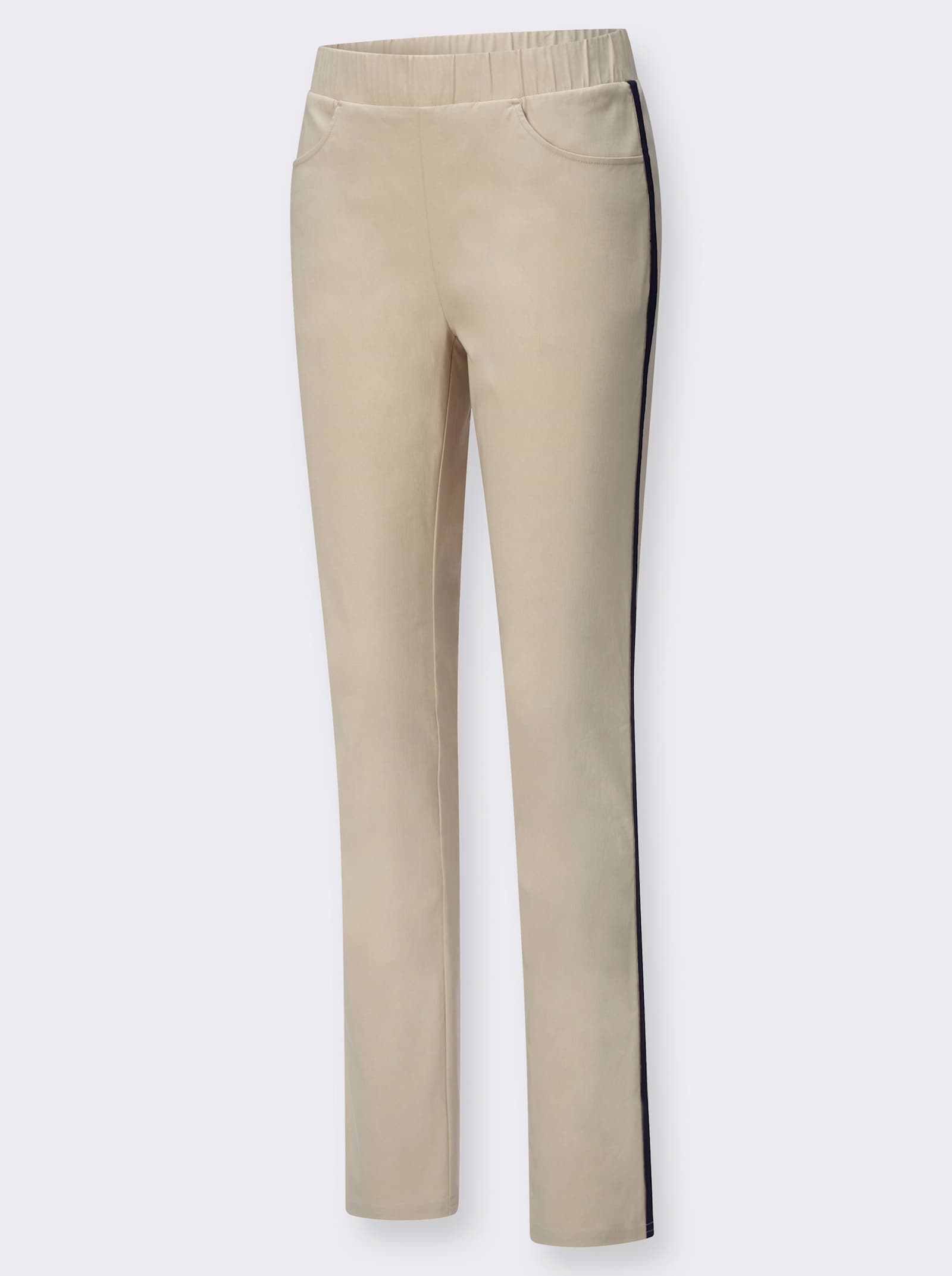 Bengalinhose mit seitlicher Kontrastpaspel - sand-marine