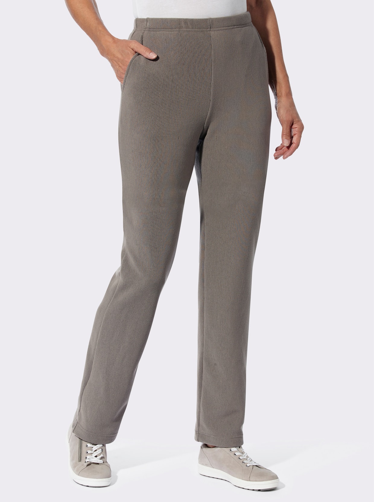 comfortbroek - taupe