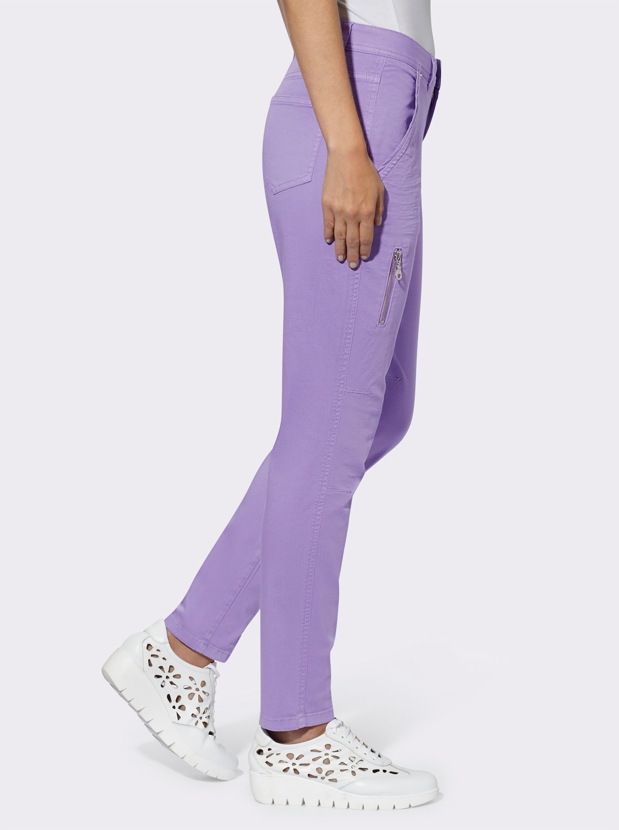 heine Twill-broek - lavendel