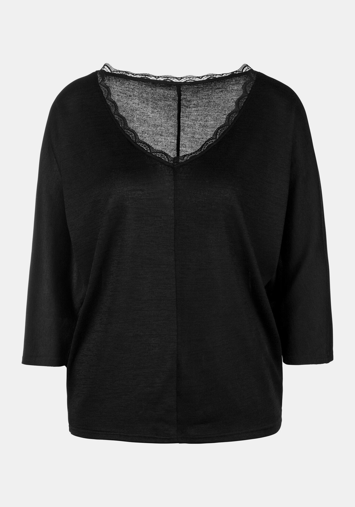 LASCANA 3/4-Arm-Shirt - schwarz