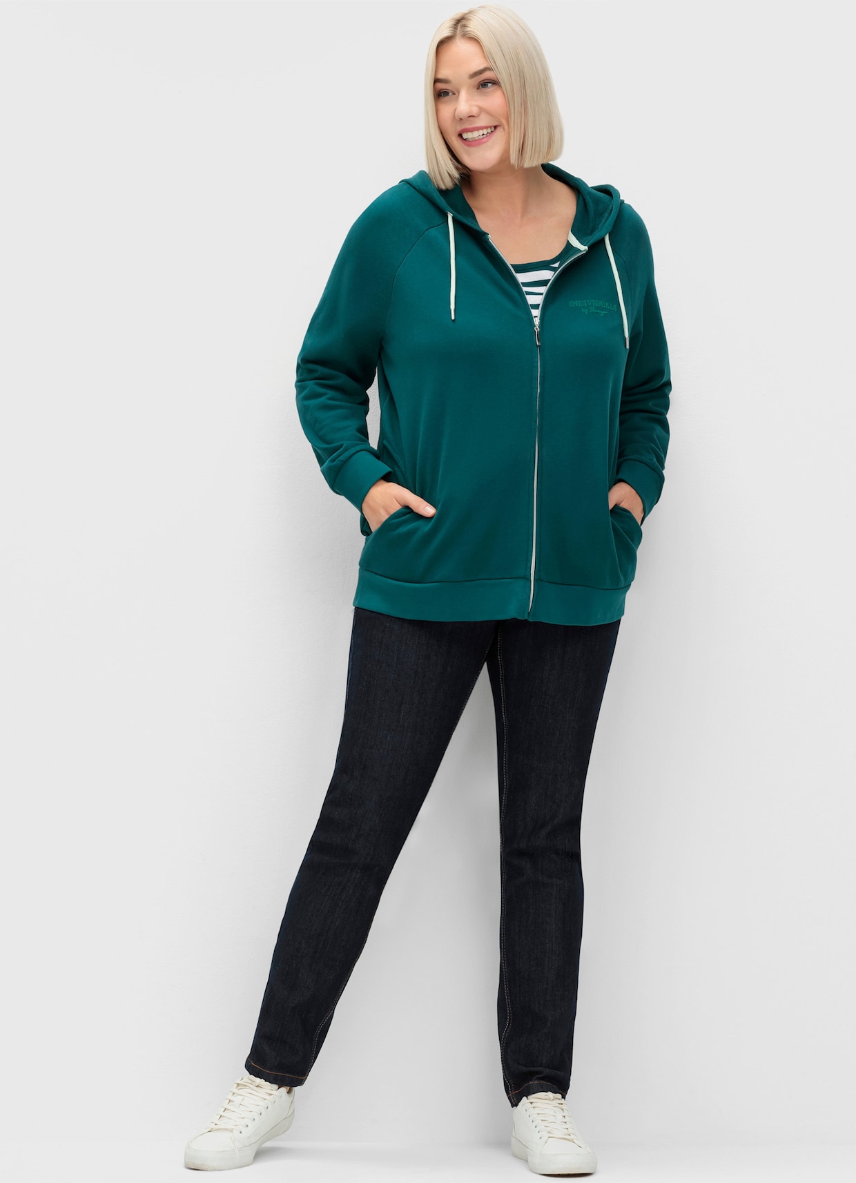 sheego Sweatjacke - petrol