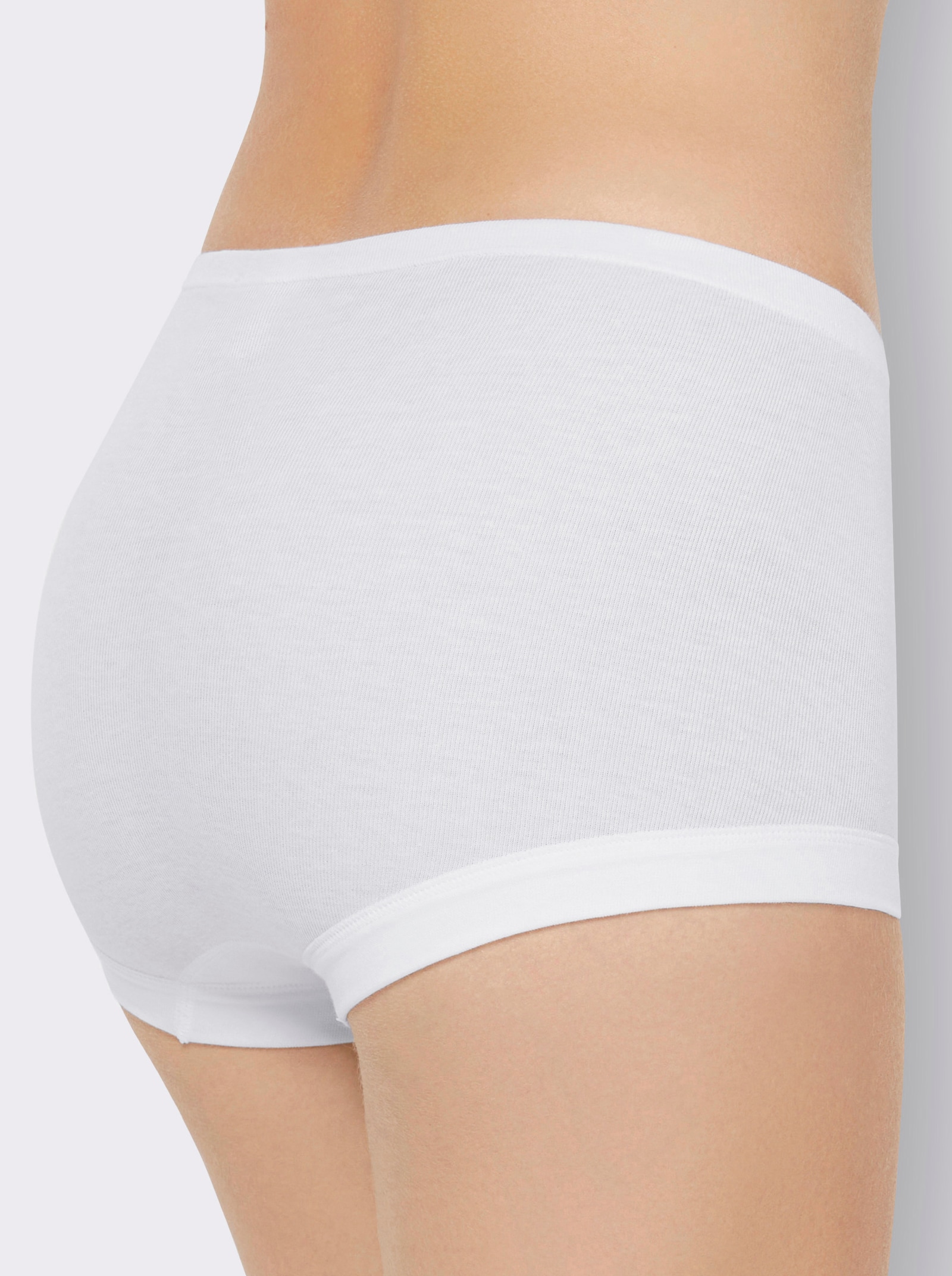 Kalhotky z jemně žebrovaného materiálu - bílá