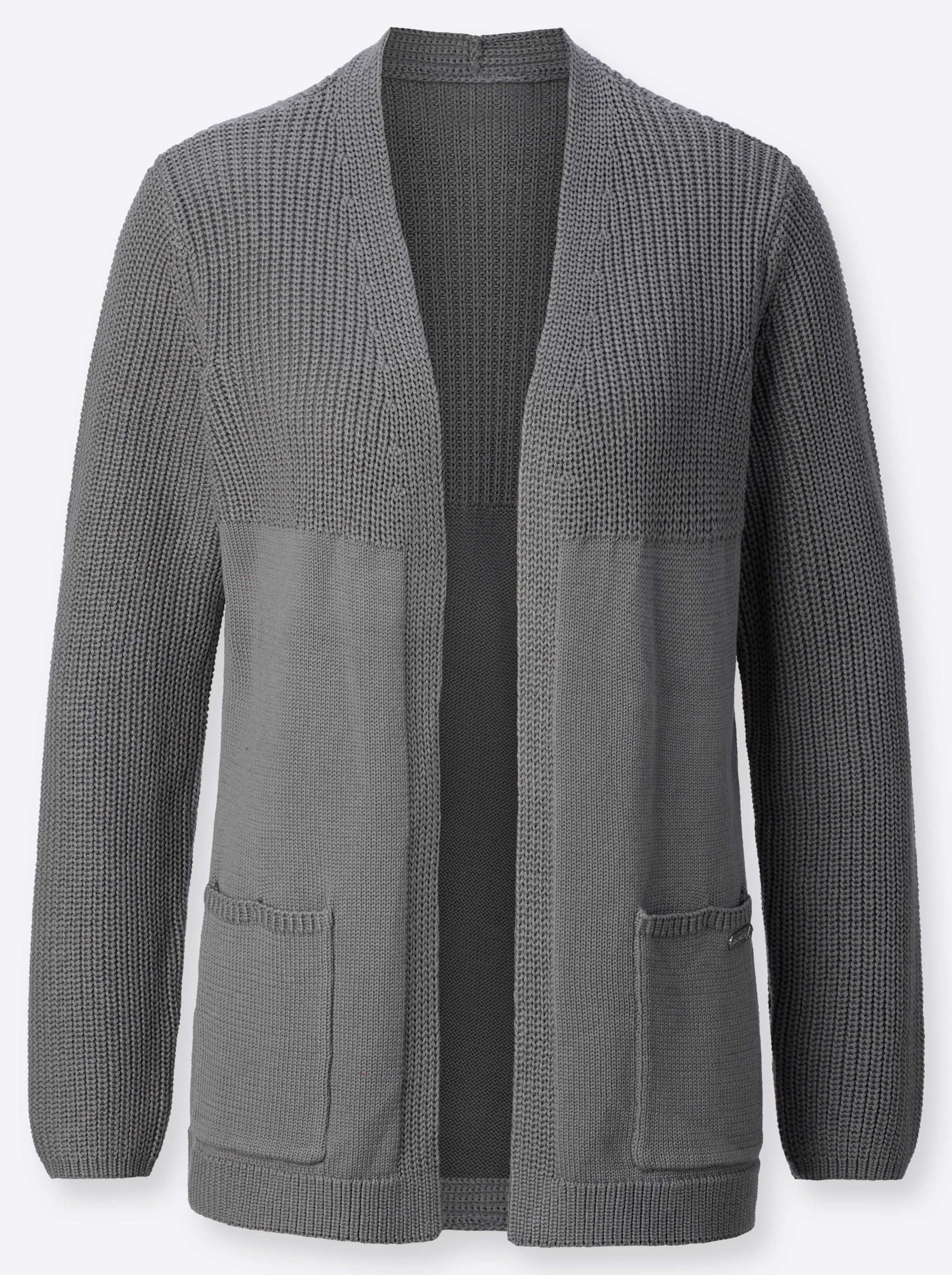 Grau Strickjacke - Bild 3