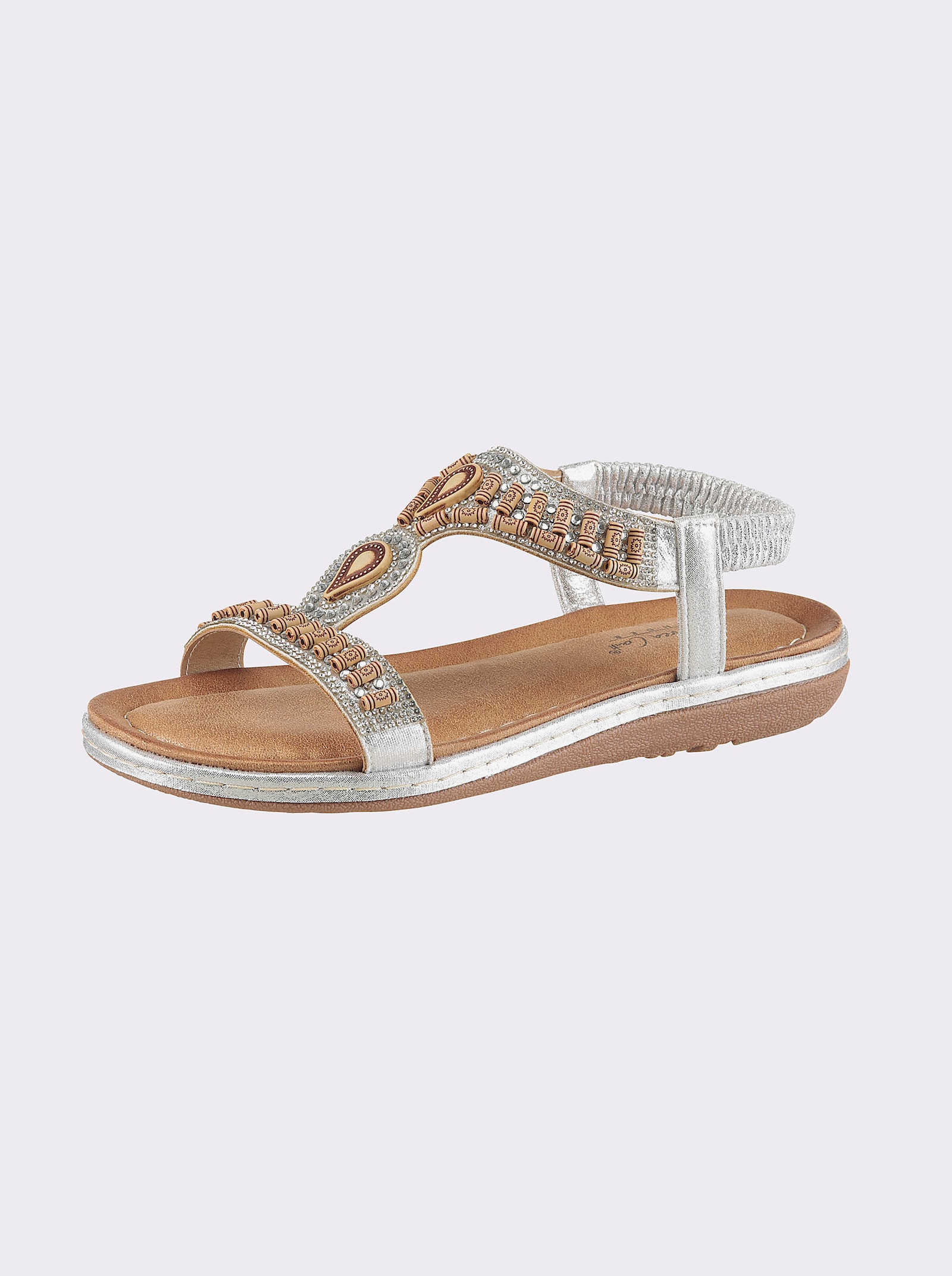 Andrea Conti Sandales - couleur argent-ambre