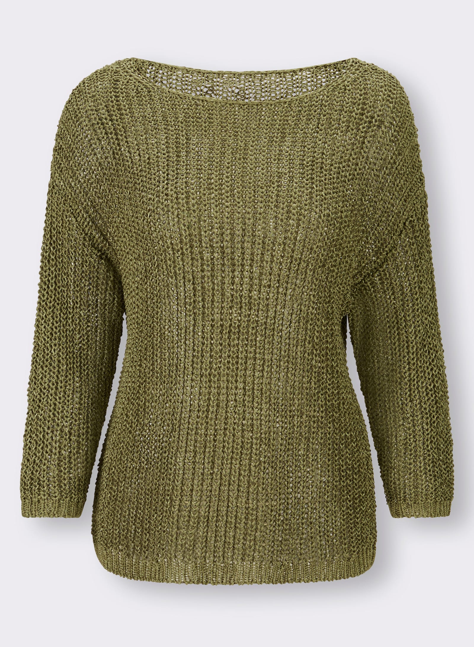 heine 3/4 Arm-Pullover aus Bändchengarn - khaki