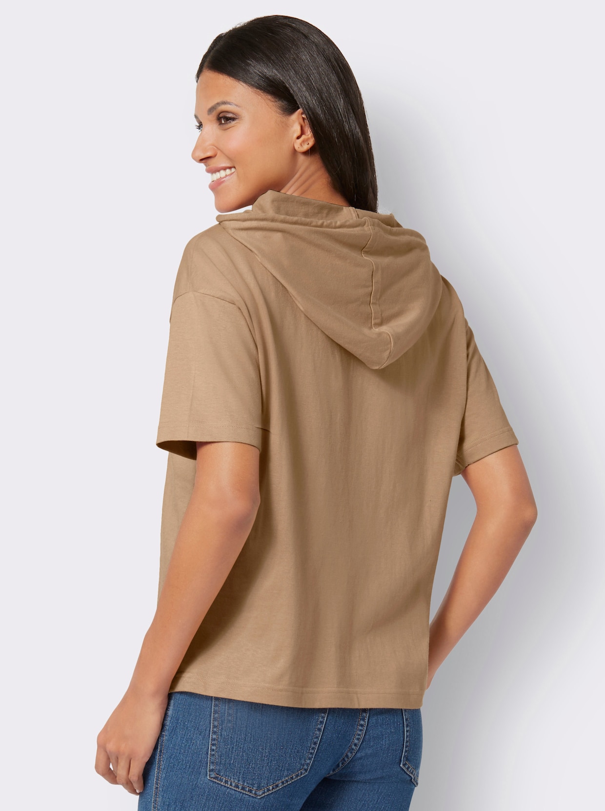 Shirt met capuchon - camel
