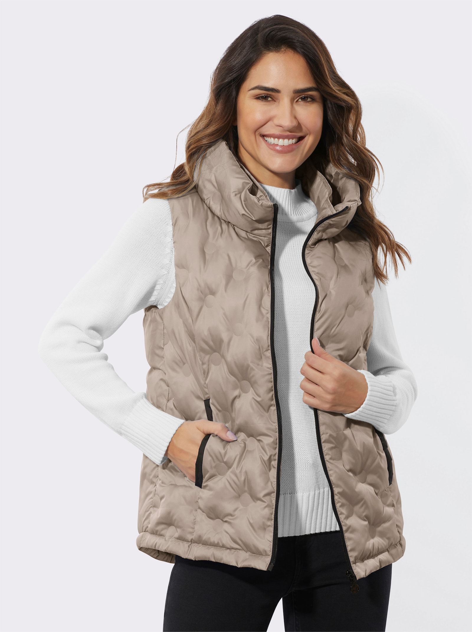 Gilet met reliëf - sesam