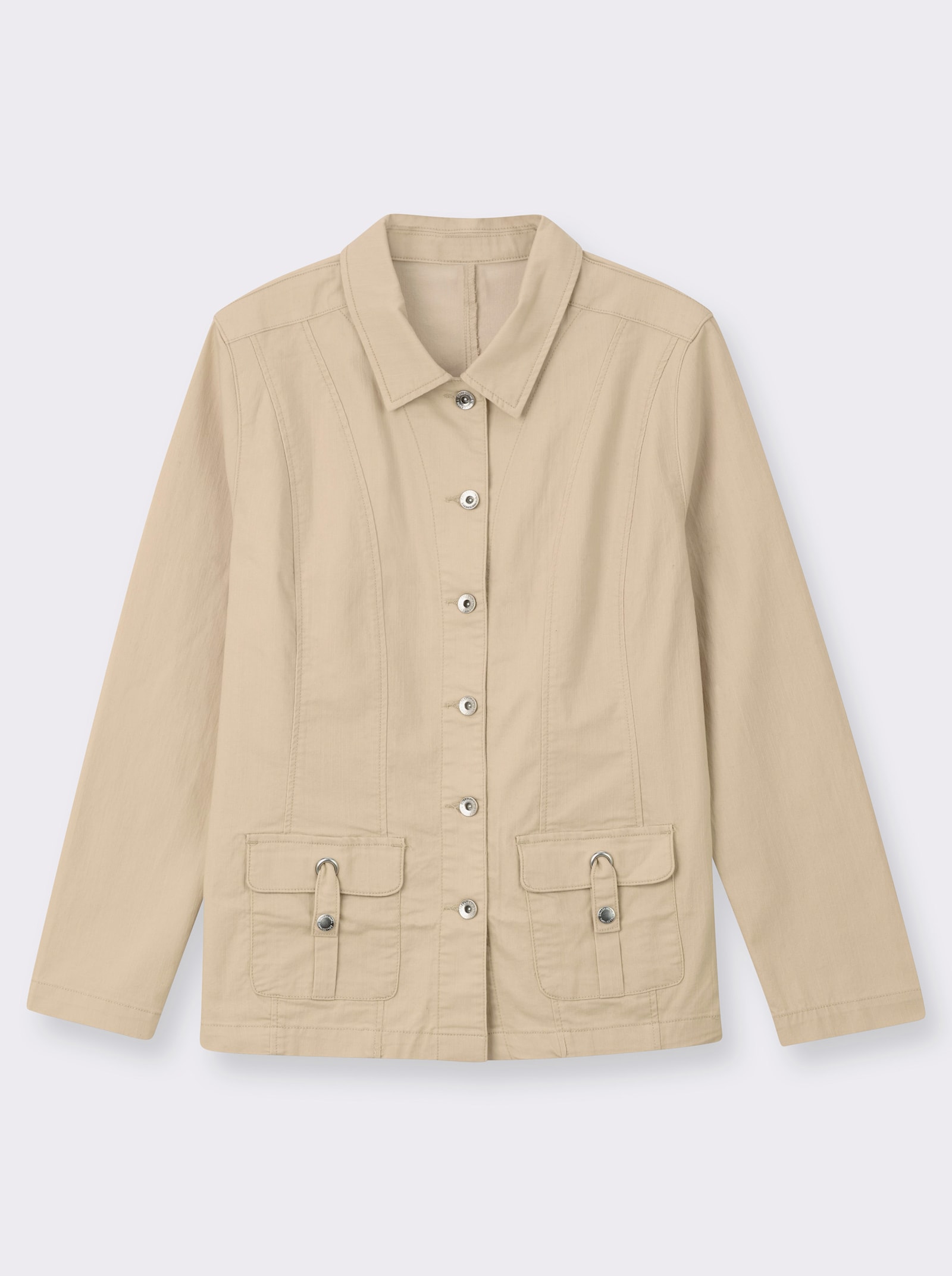 Jackenblazer in Denim-Optik - stein