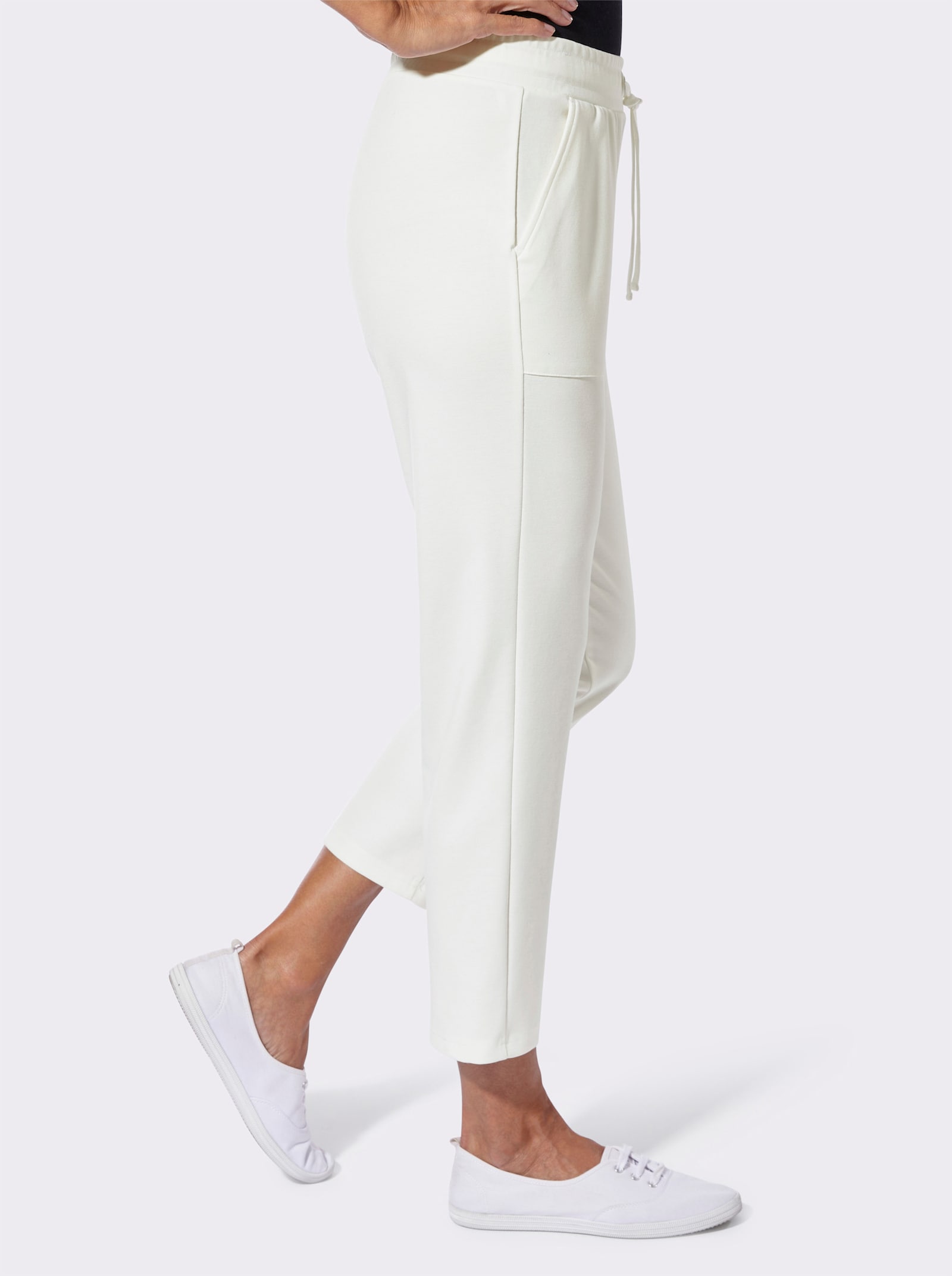 Jerseyhose in formstabiler Qualität - ecru