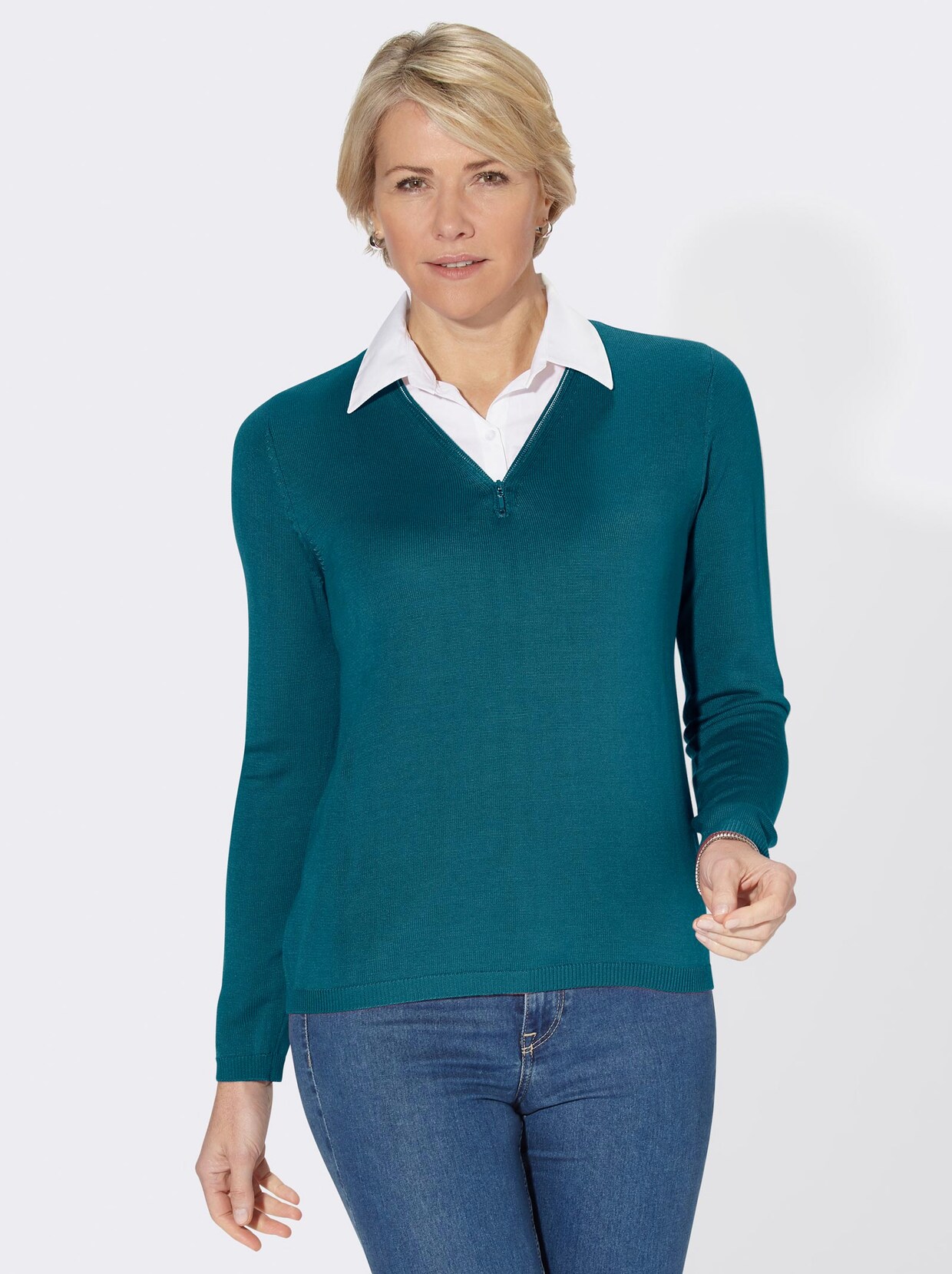 2-in-1-Pullover - aquapetrol