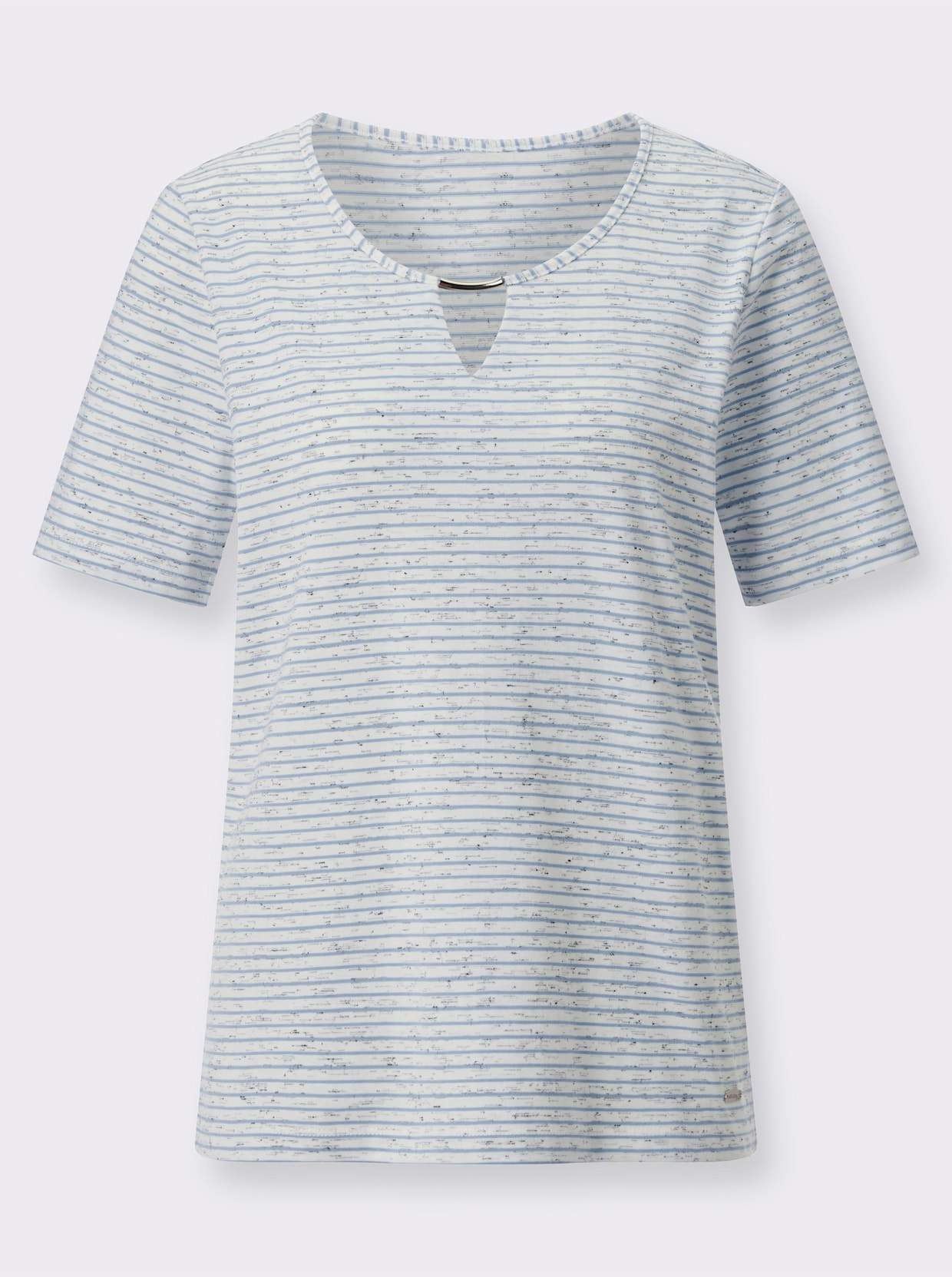 T-shirt à manches courtes - bleu ciel à rayures fines