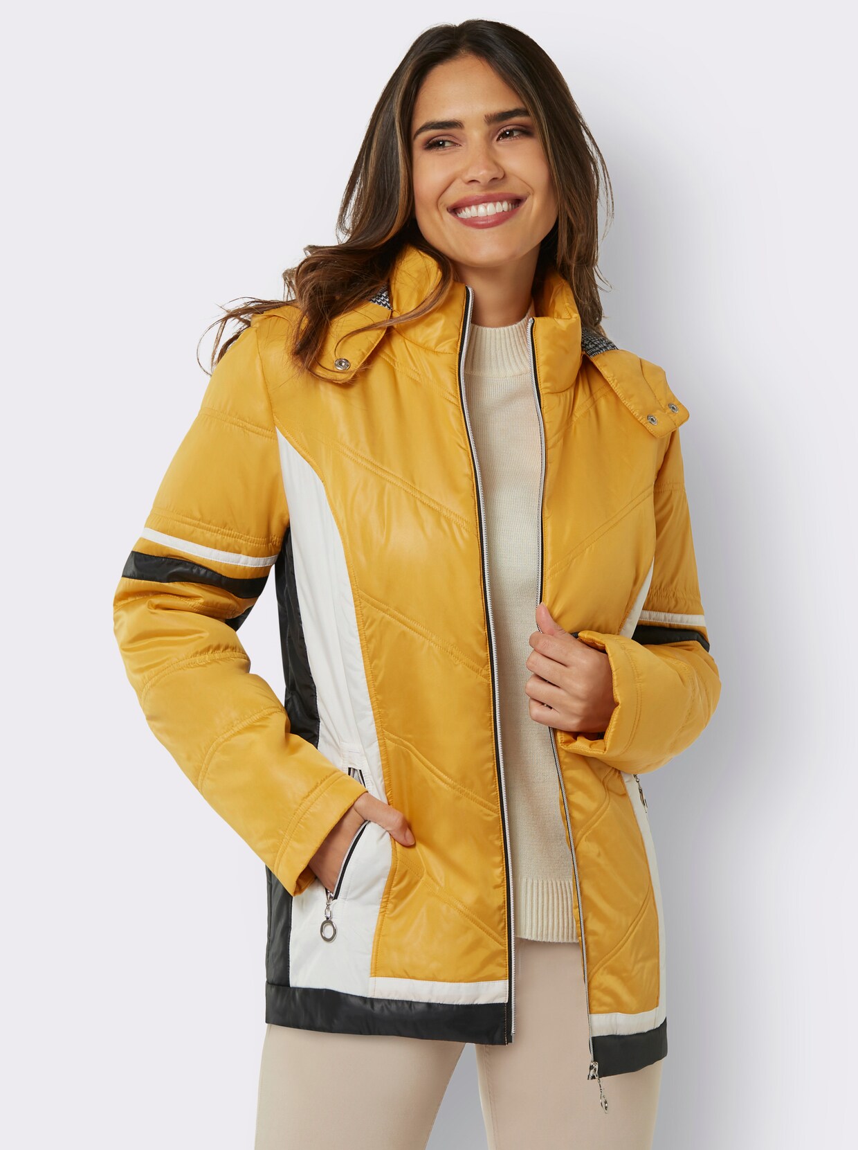 Steppjacke - ocker