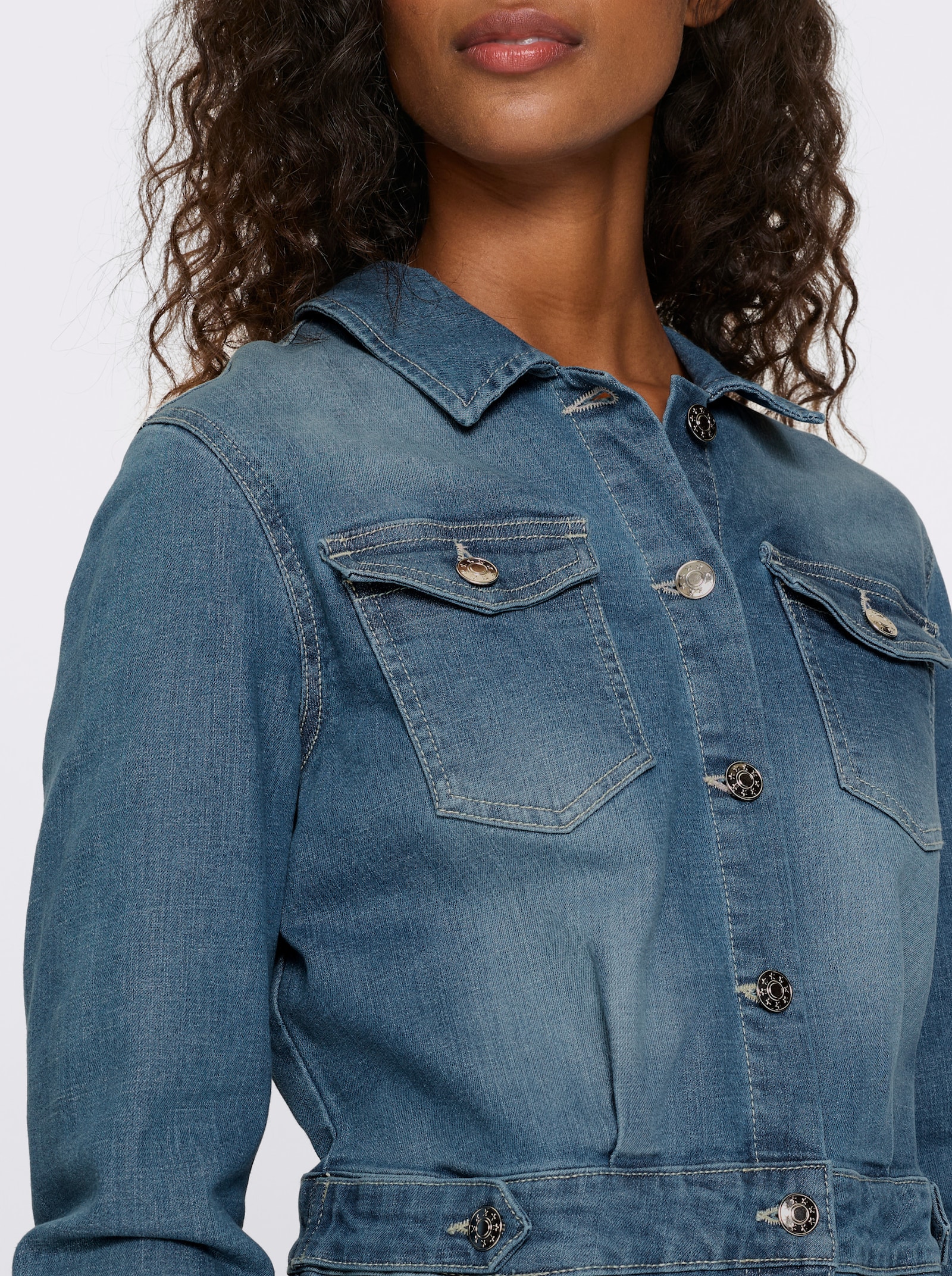 heine Jeanskleid im 5-Pocket-Stil - blue-bleached