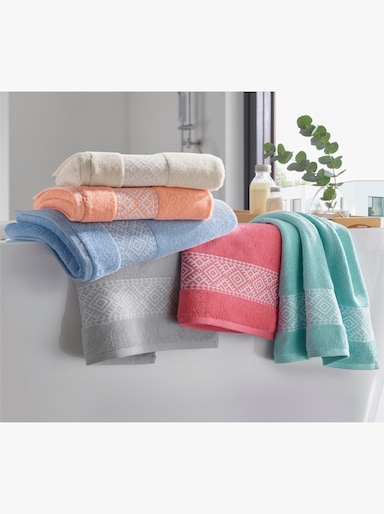 wäschepur Handtuch aus schwerem Walkfrottier - mint