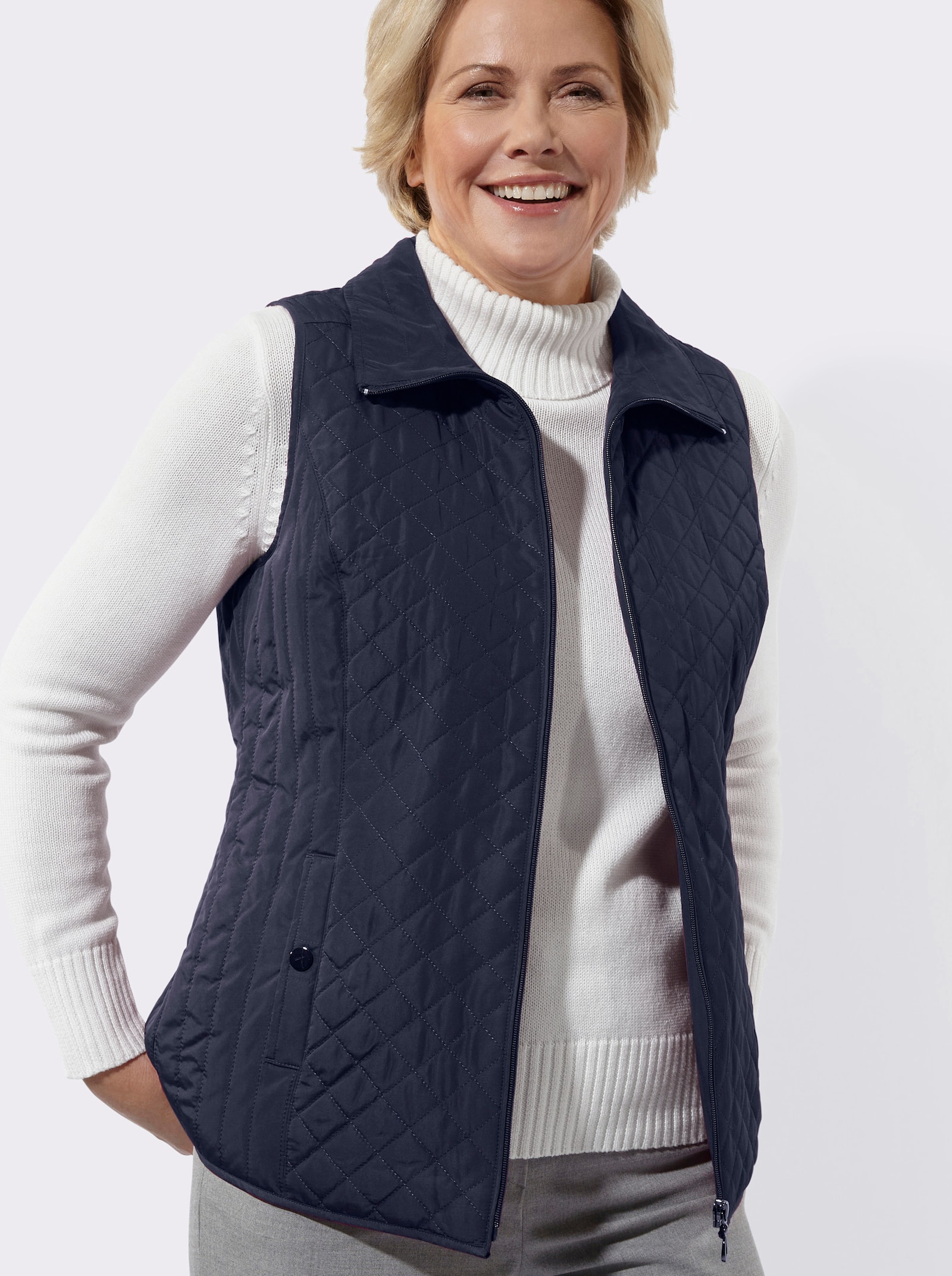 Steppweste mit 2 Taschen - marine