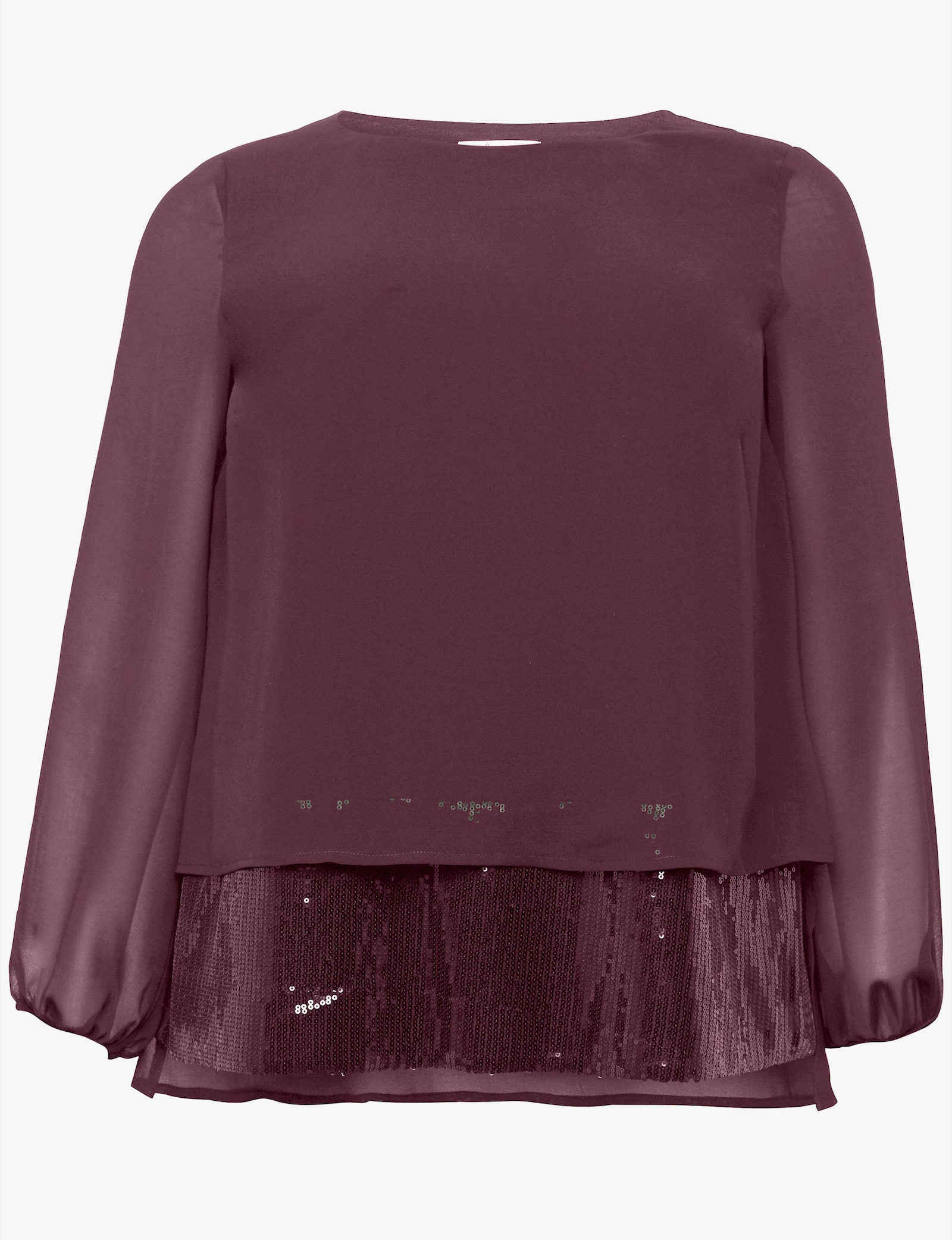 sheego Tunika in 2-in-1 Optik - burgund