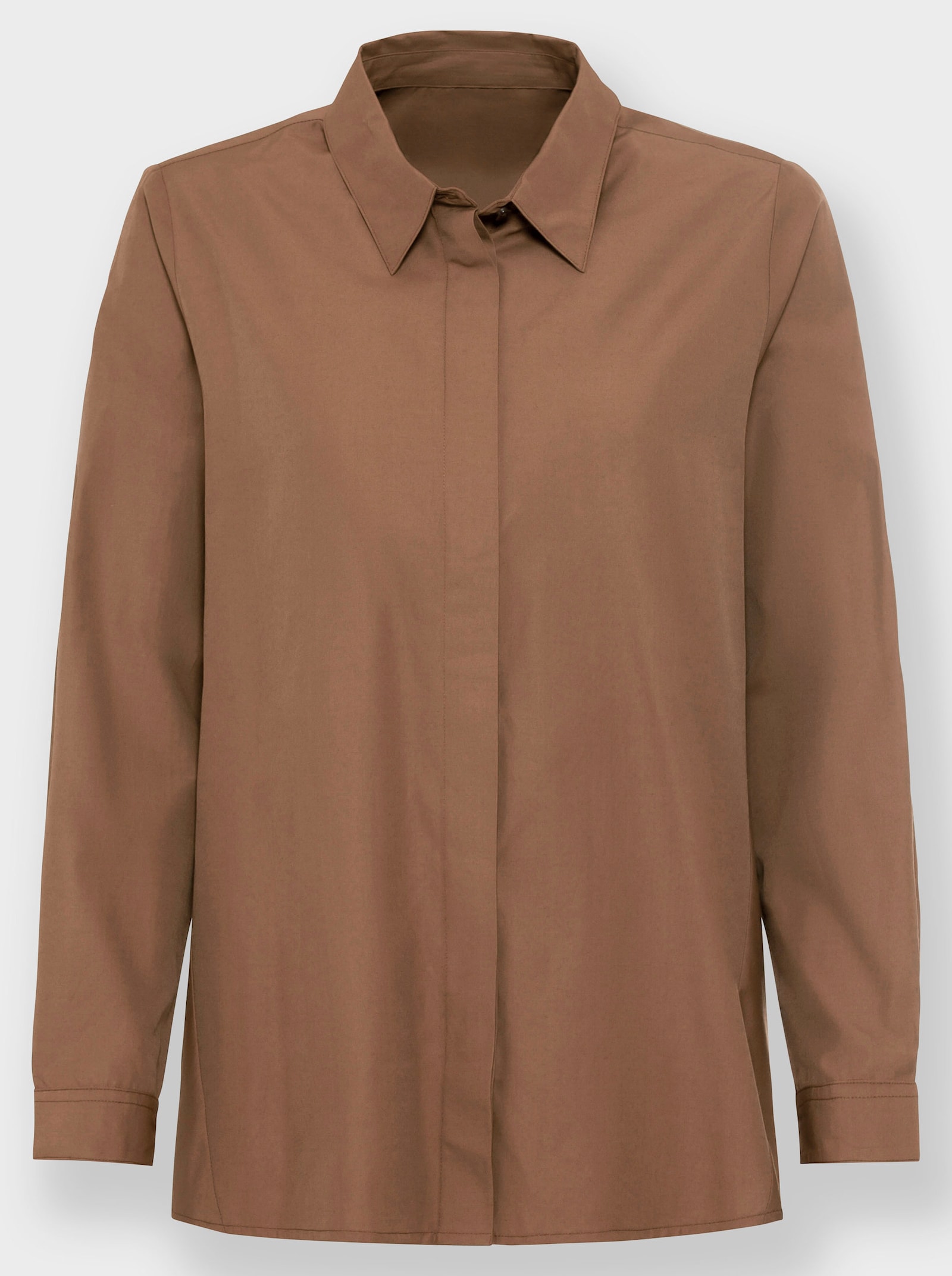 heine Longbluse in weiter A-Linie - braun